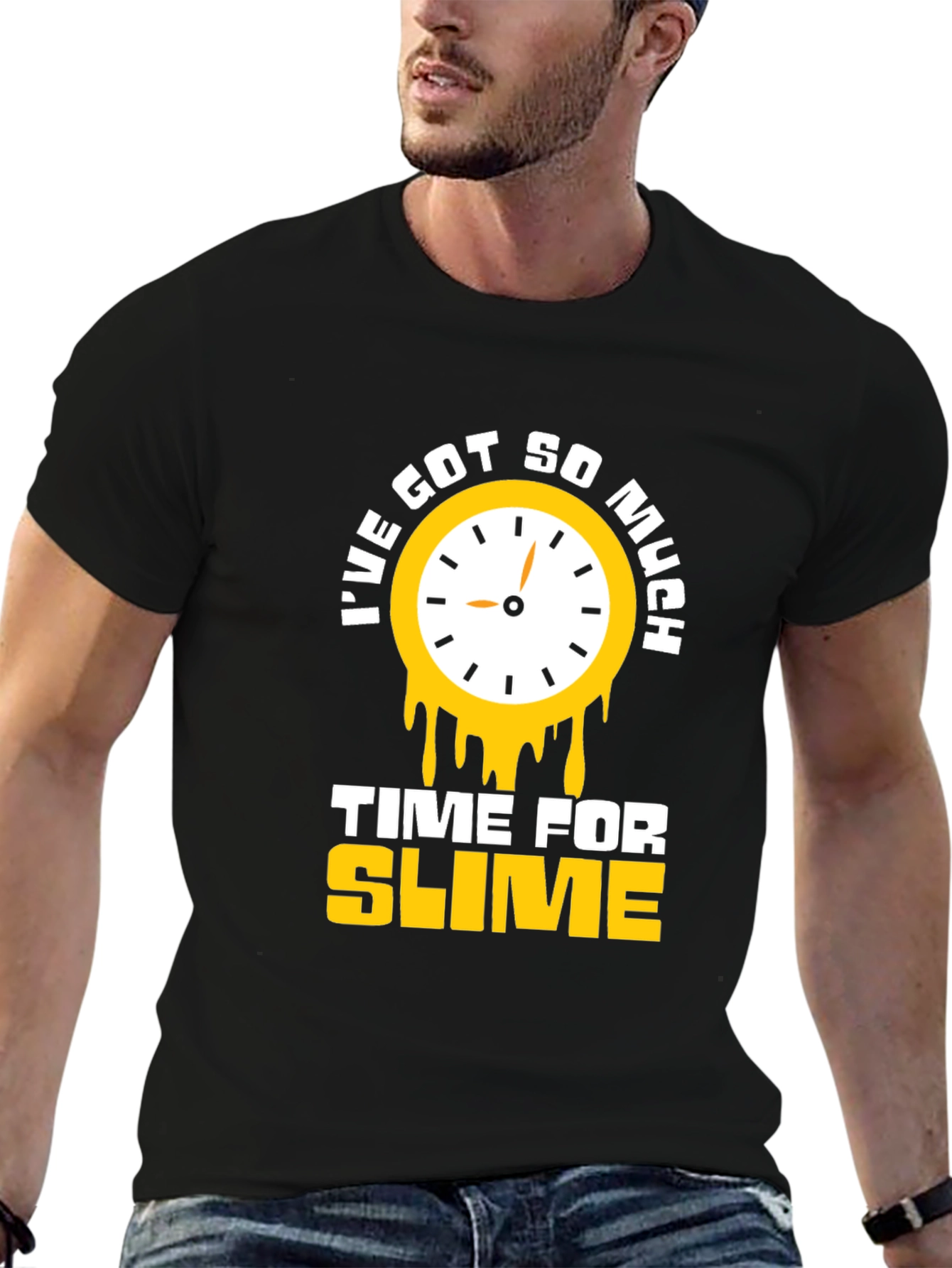 Time for Slime Black Graphic T-Shirt