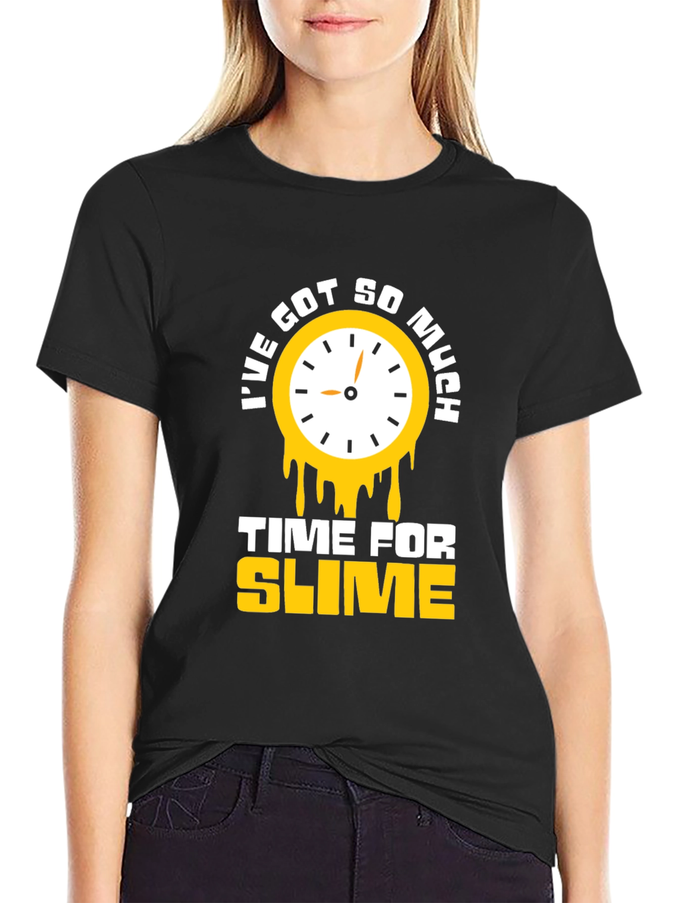 Time for Slime Black Graphic T-Shirt