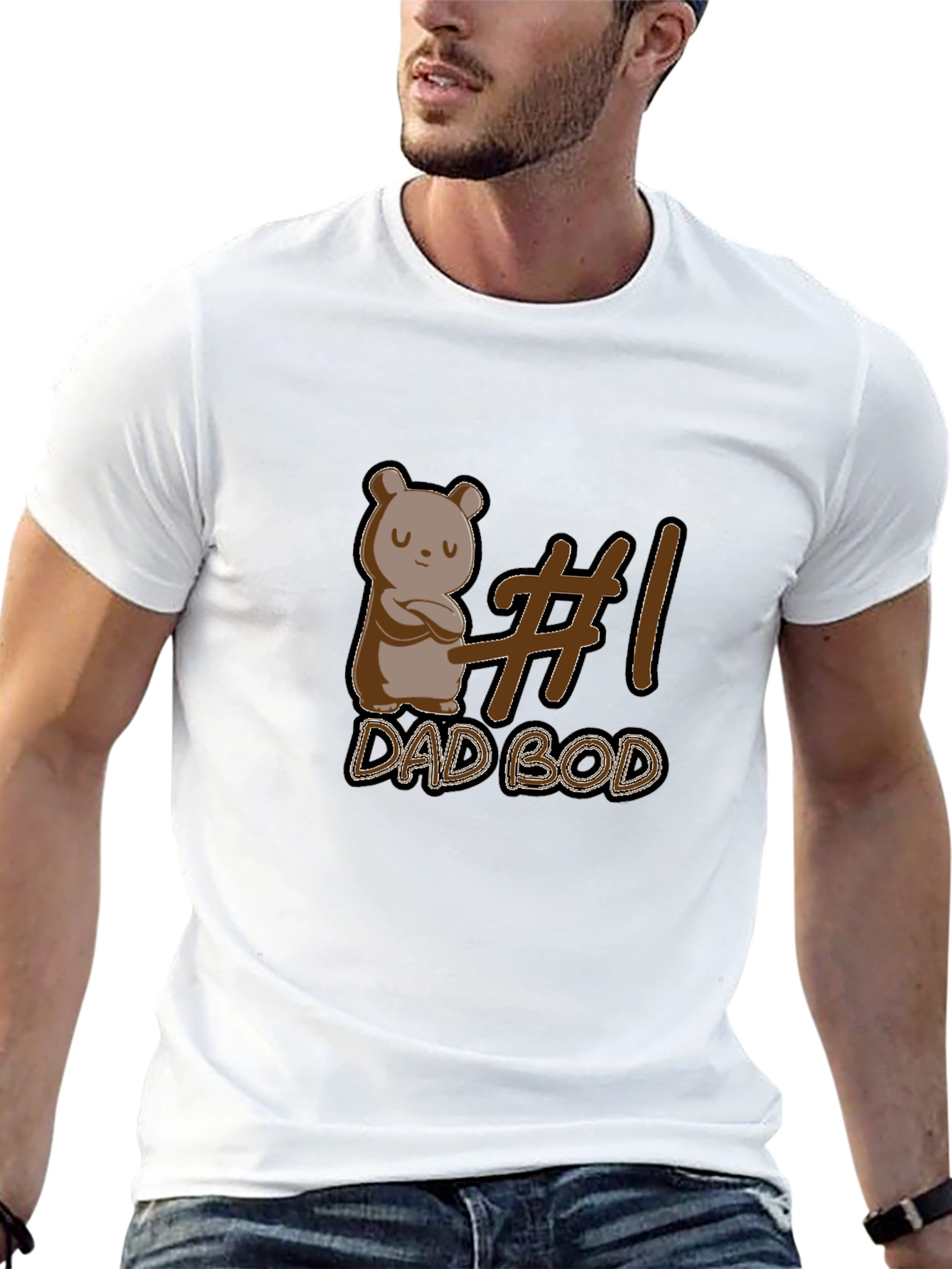 Dad Bod Bear T-Shirt - Funny Graphic Tee