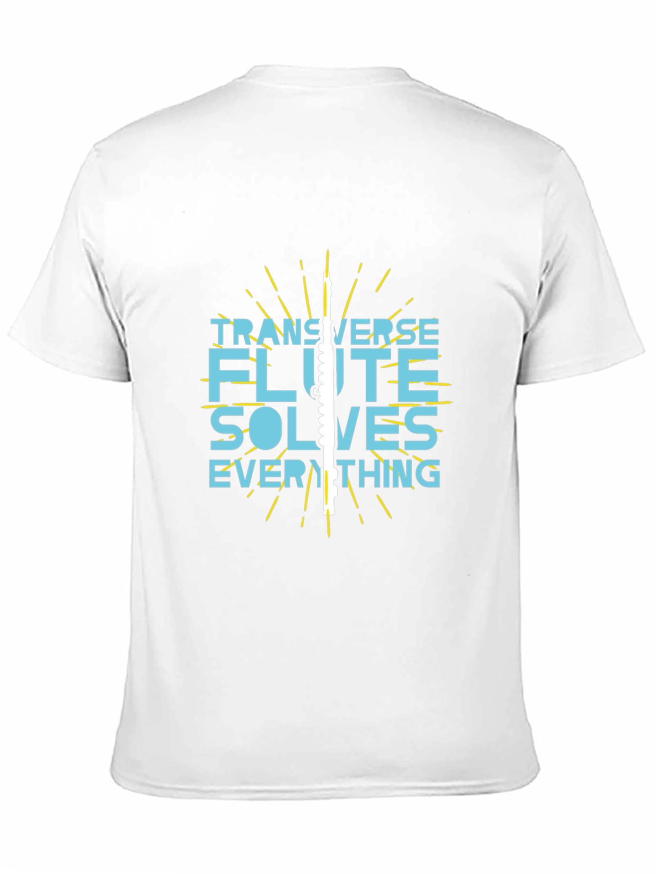 Transverse Flute Solves Everything Black Graphic Tee
