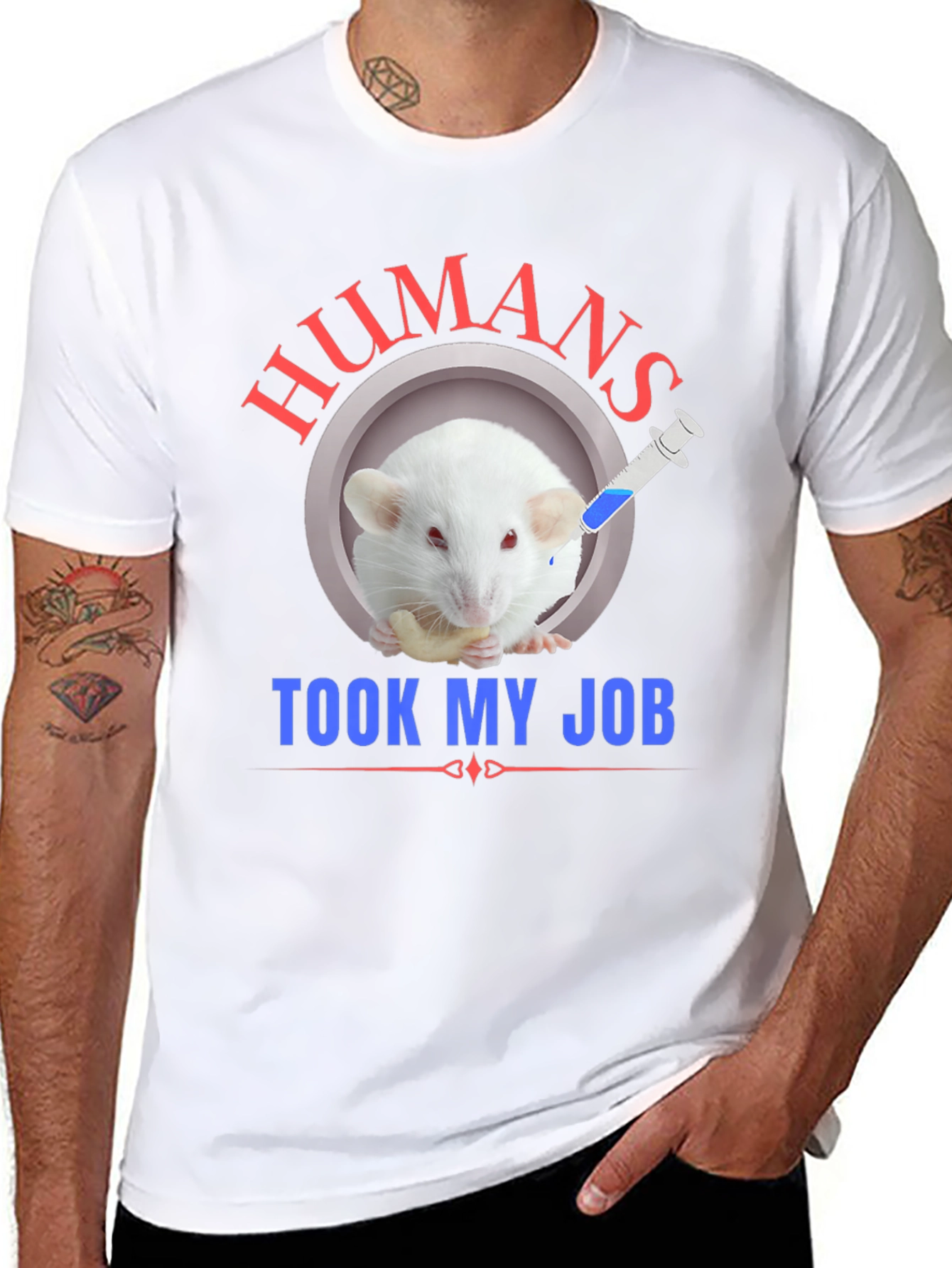 Humans Took My Job Funny Rat T-Shirt