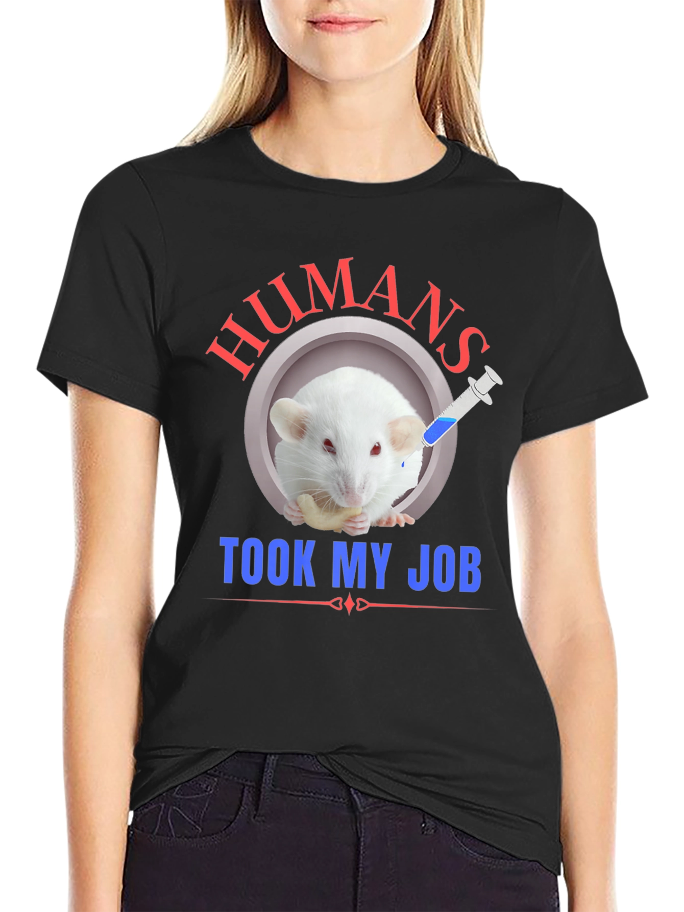 Humans Took My Job Funny Rat T-Shirt