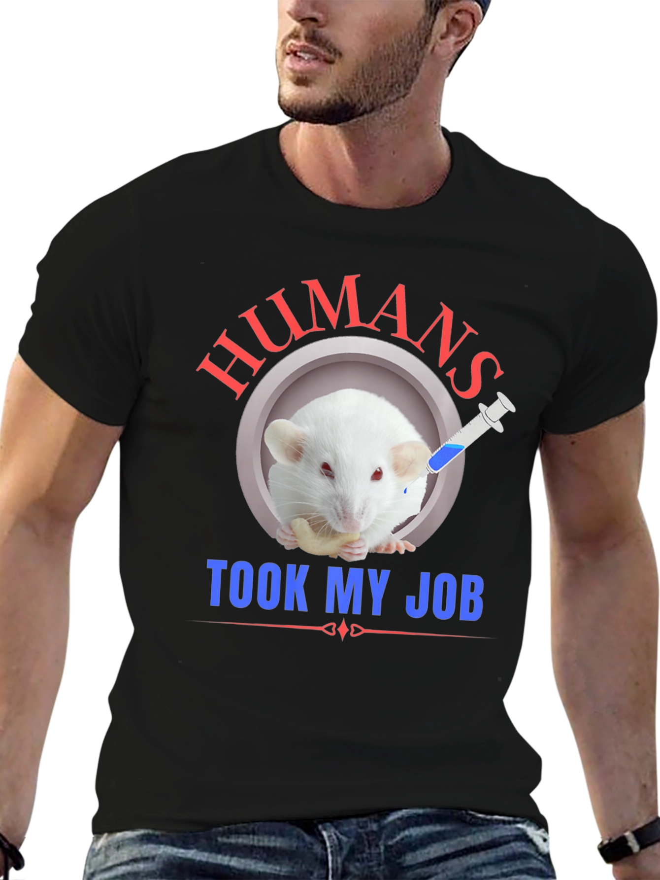 Humans Took My Job Funny Rat T-Shirt