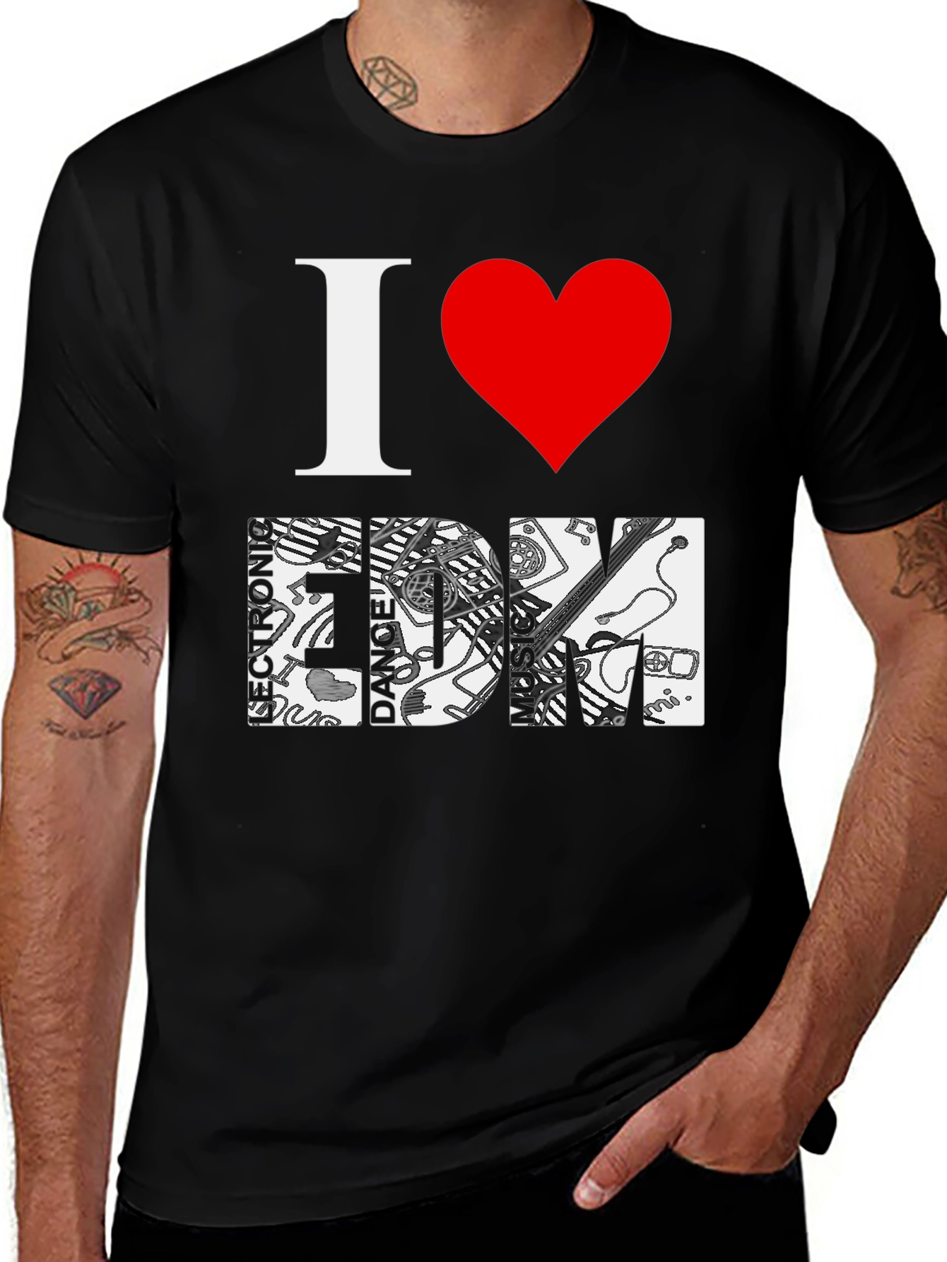 I Love EDM Graphic T-Shirt