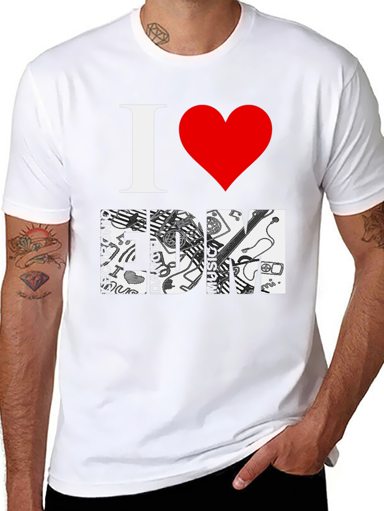 I Love EDM Graphic T-Shirt