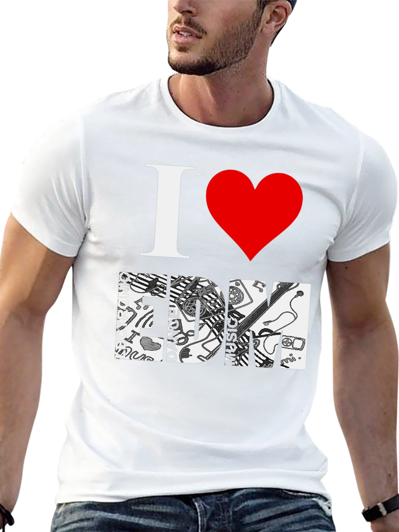 I Love EDM Graphic T-Shirt