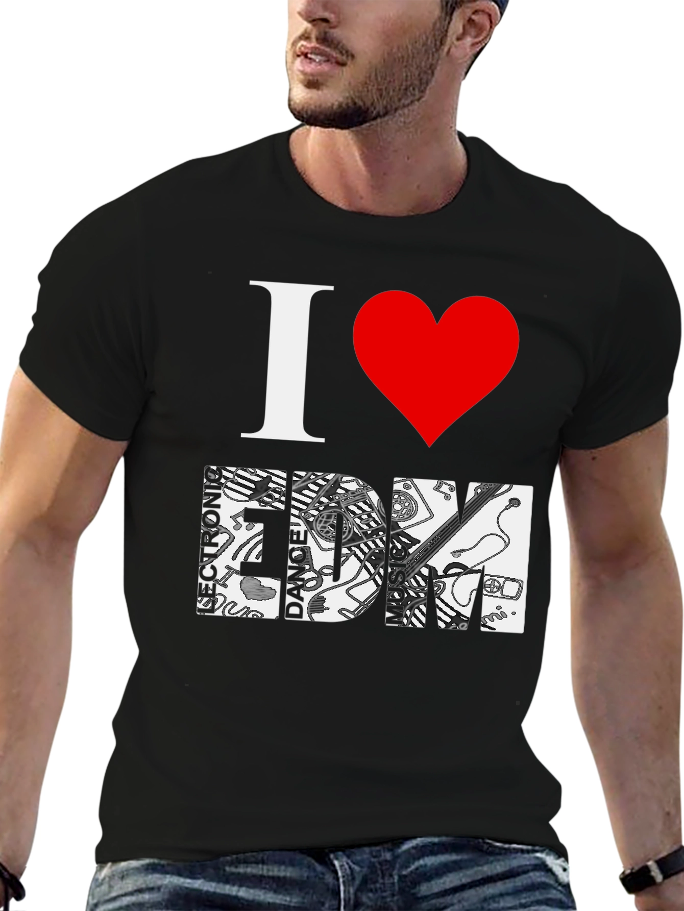I Love EDM Graphic T-Shirt