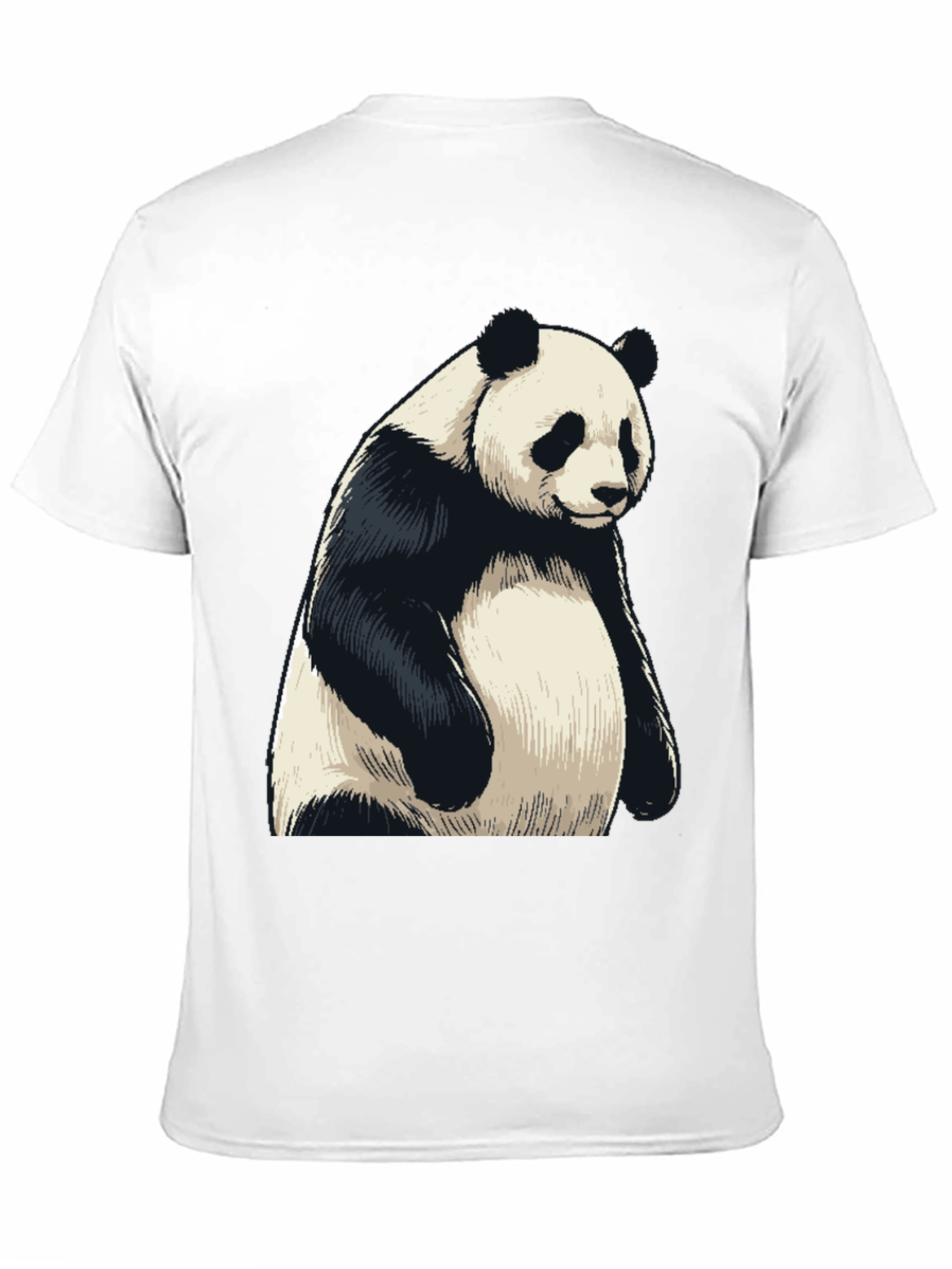 Mens Black Panda Graphic T-Shirt