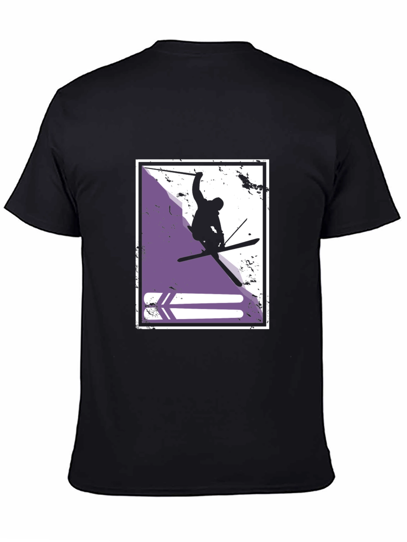 Ski Jumper Graphic T-Shirt - Stylish Black Tee