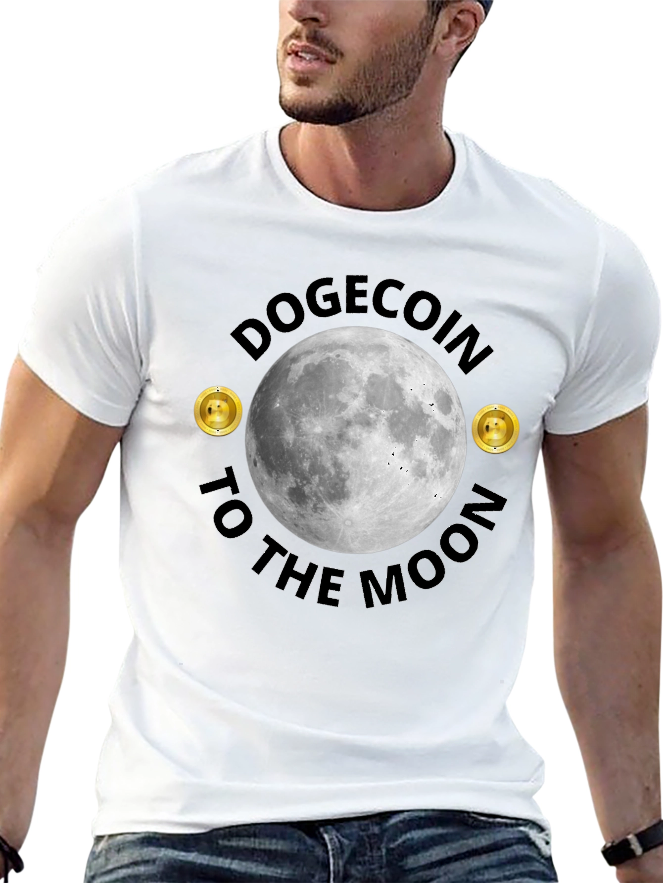 Dogecoin to the Moon Graphic Tee