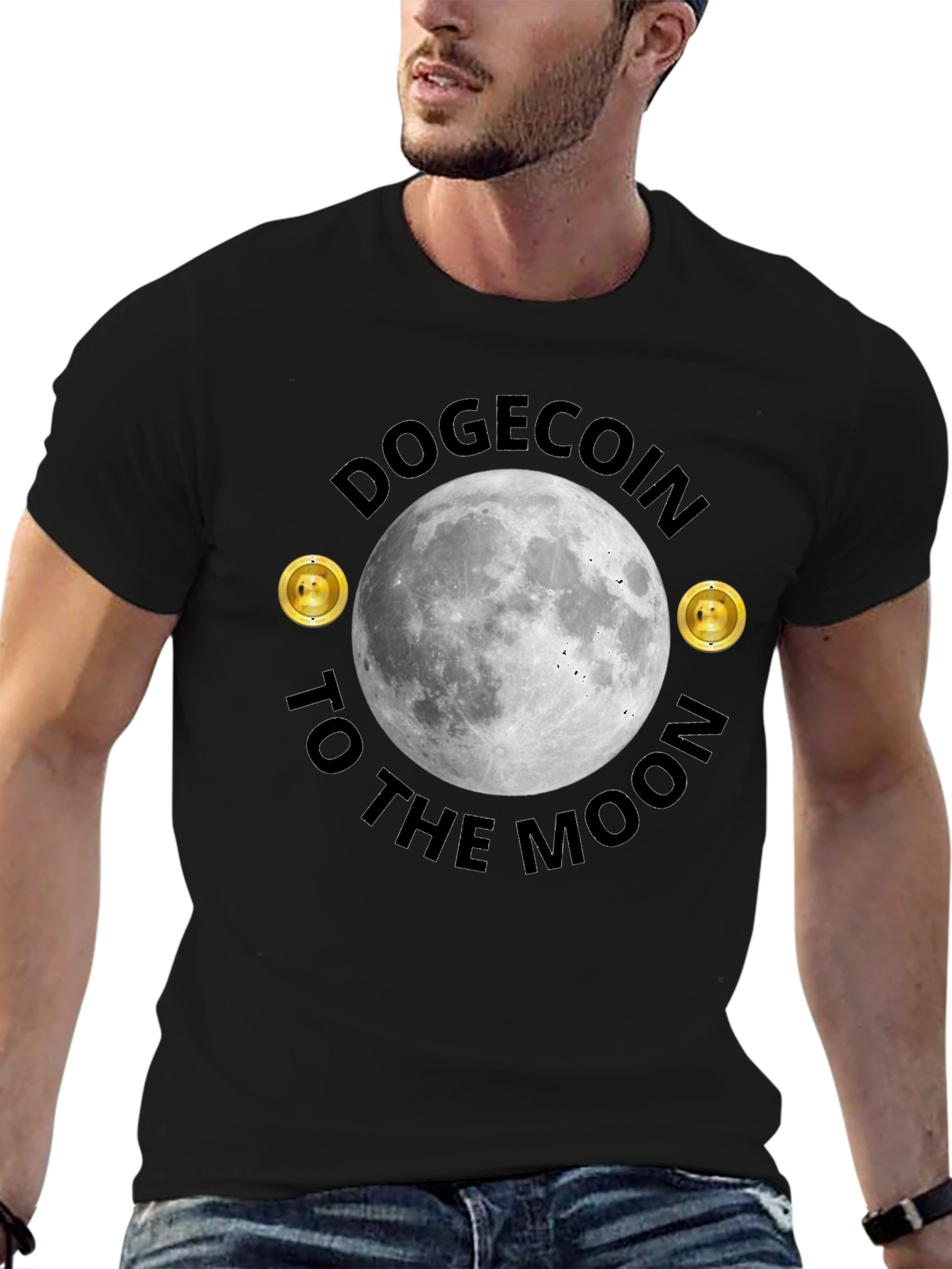 Dogecoin to the Moon Graphic Tee