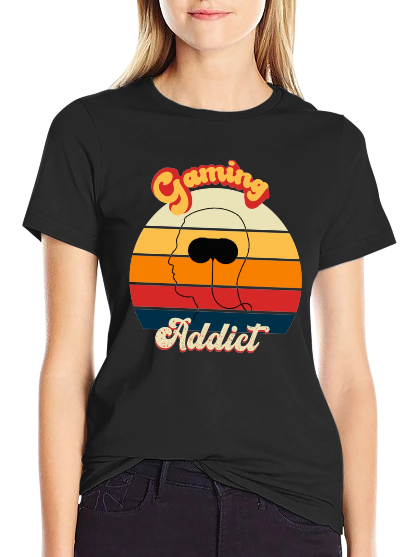 Gaming Addict Retro Style Graphic Tee