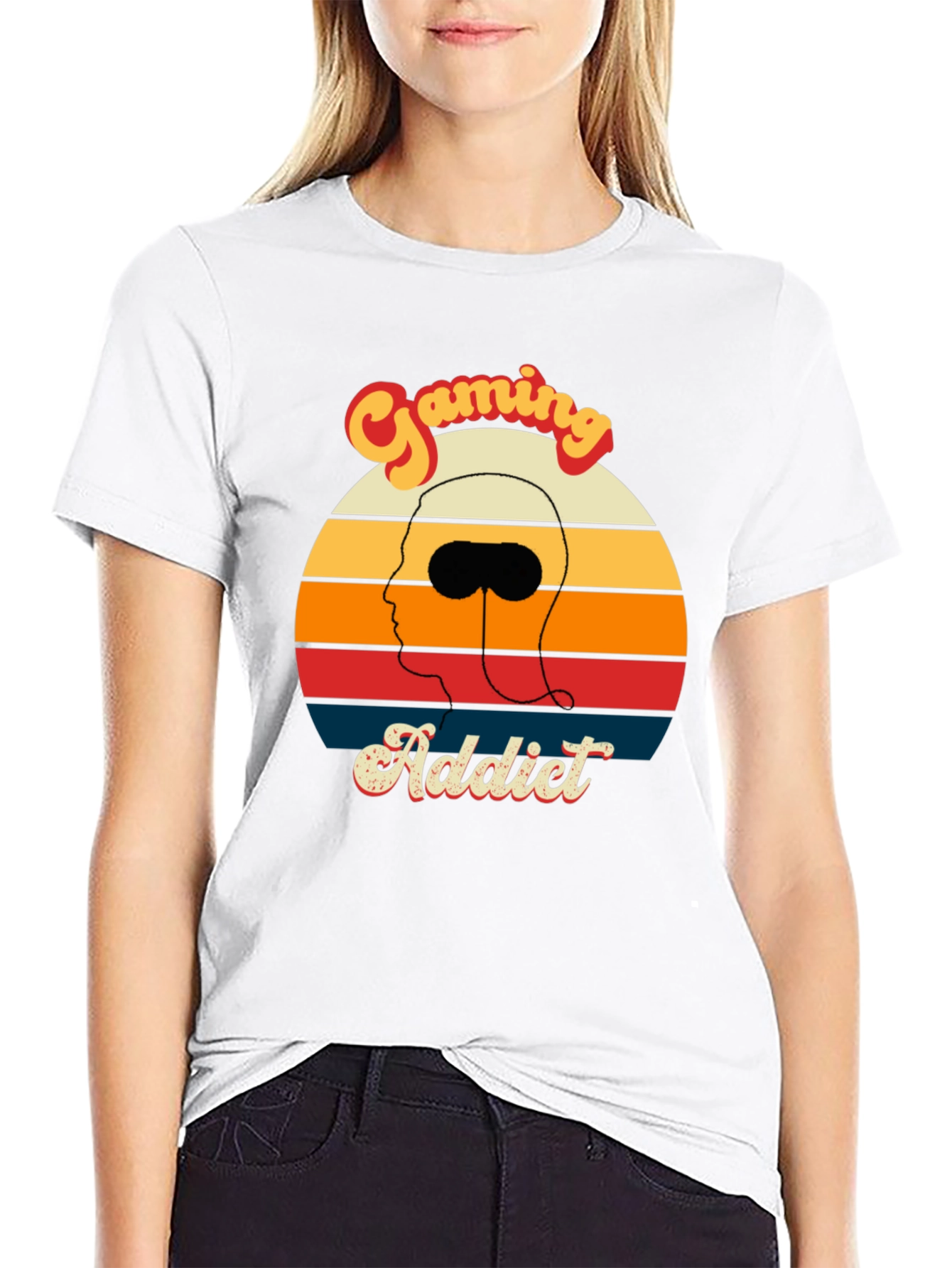 Gaming Addict Retro Style Graphic Tee