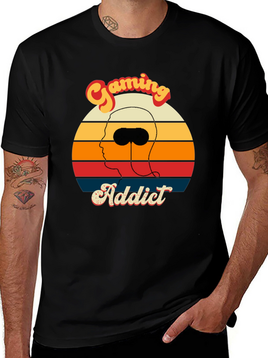 Gaming Addict Retro Style Graphic Tee