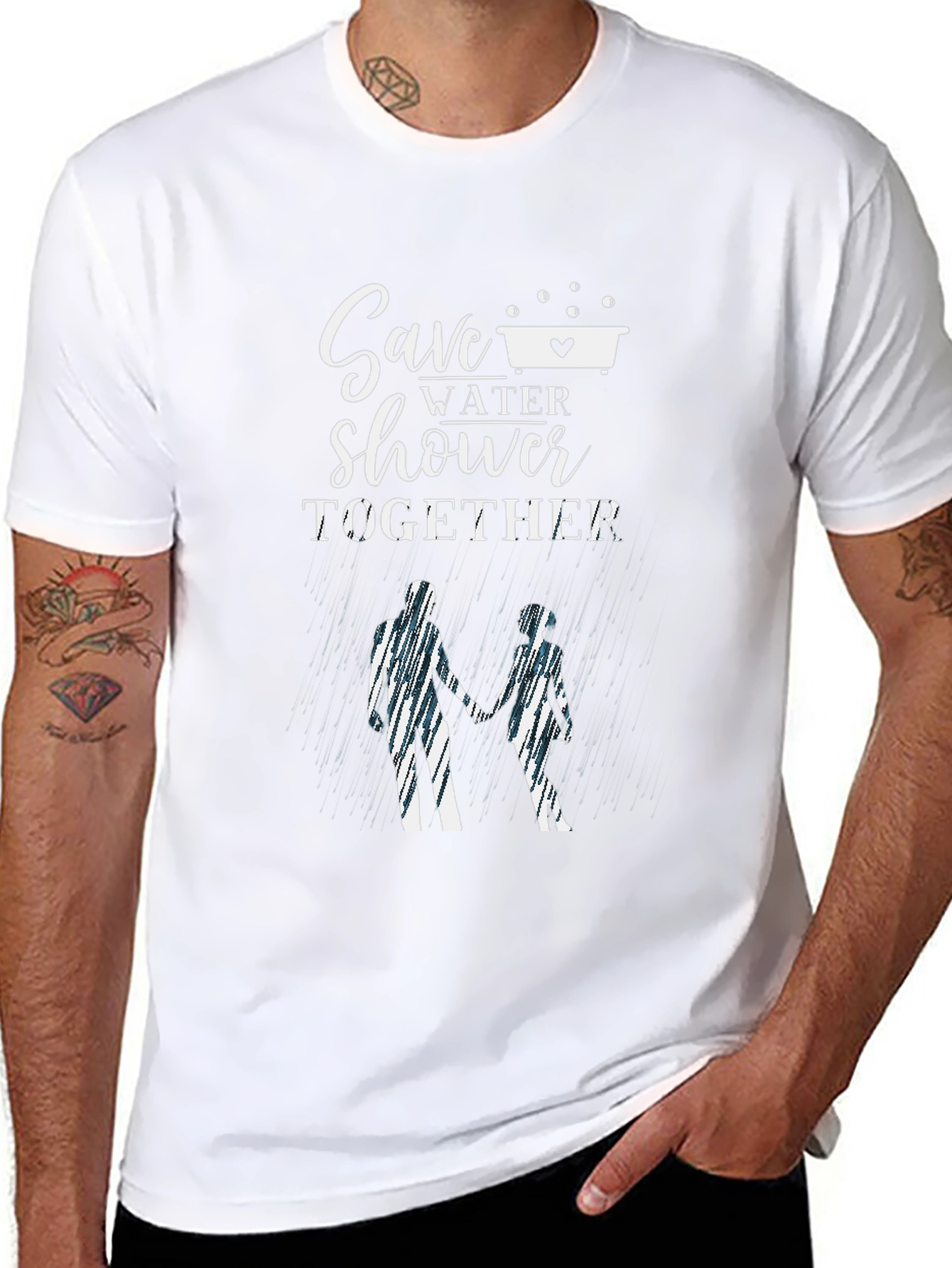 Save Water Shower Together Graphic Tee