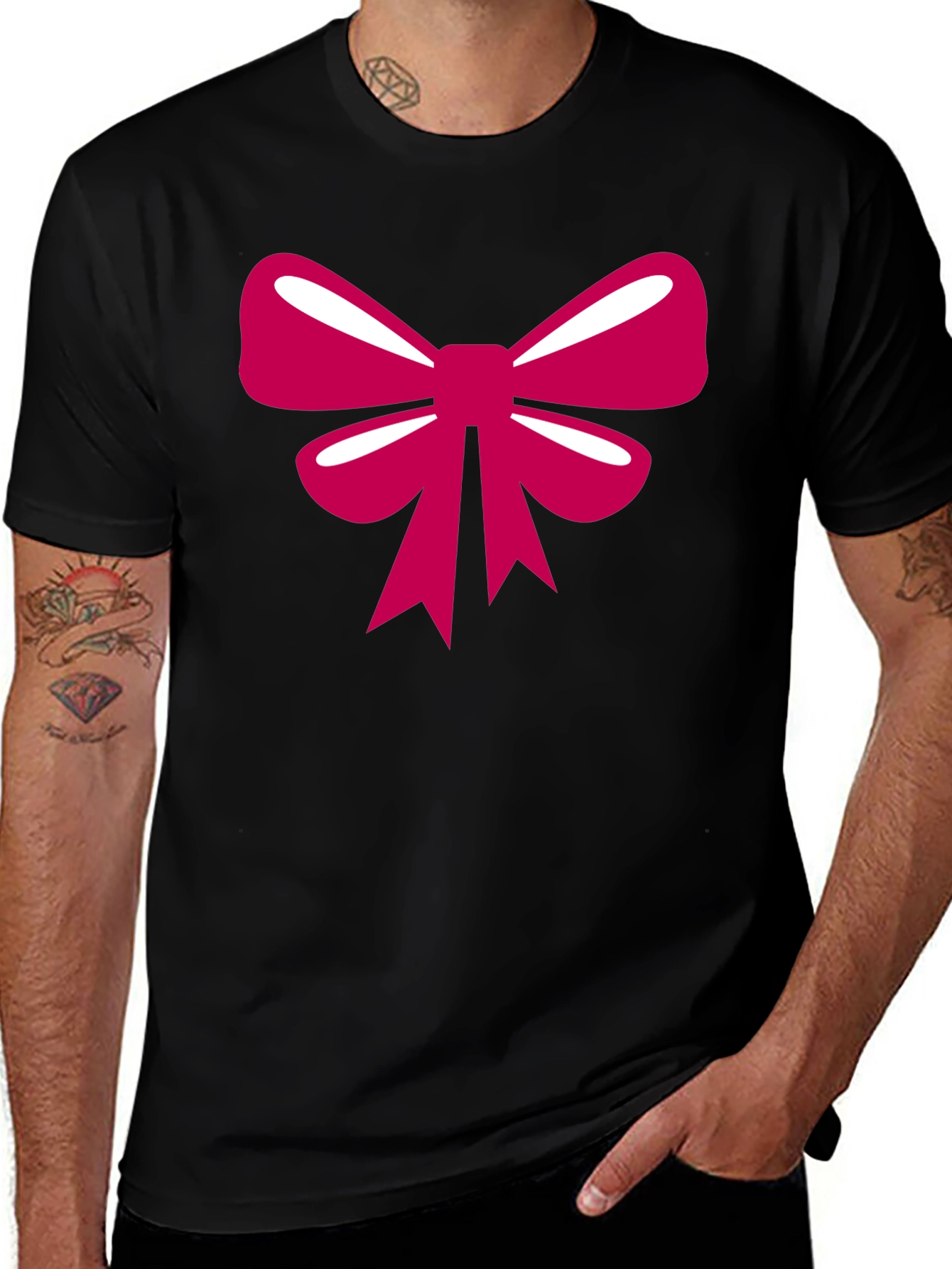 Bow Graphic T-Shirt - Stylish Casual Tee