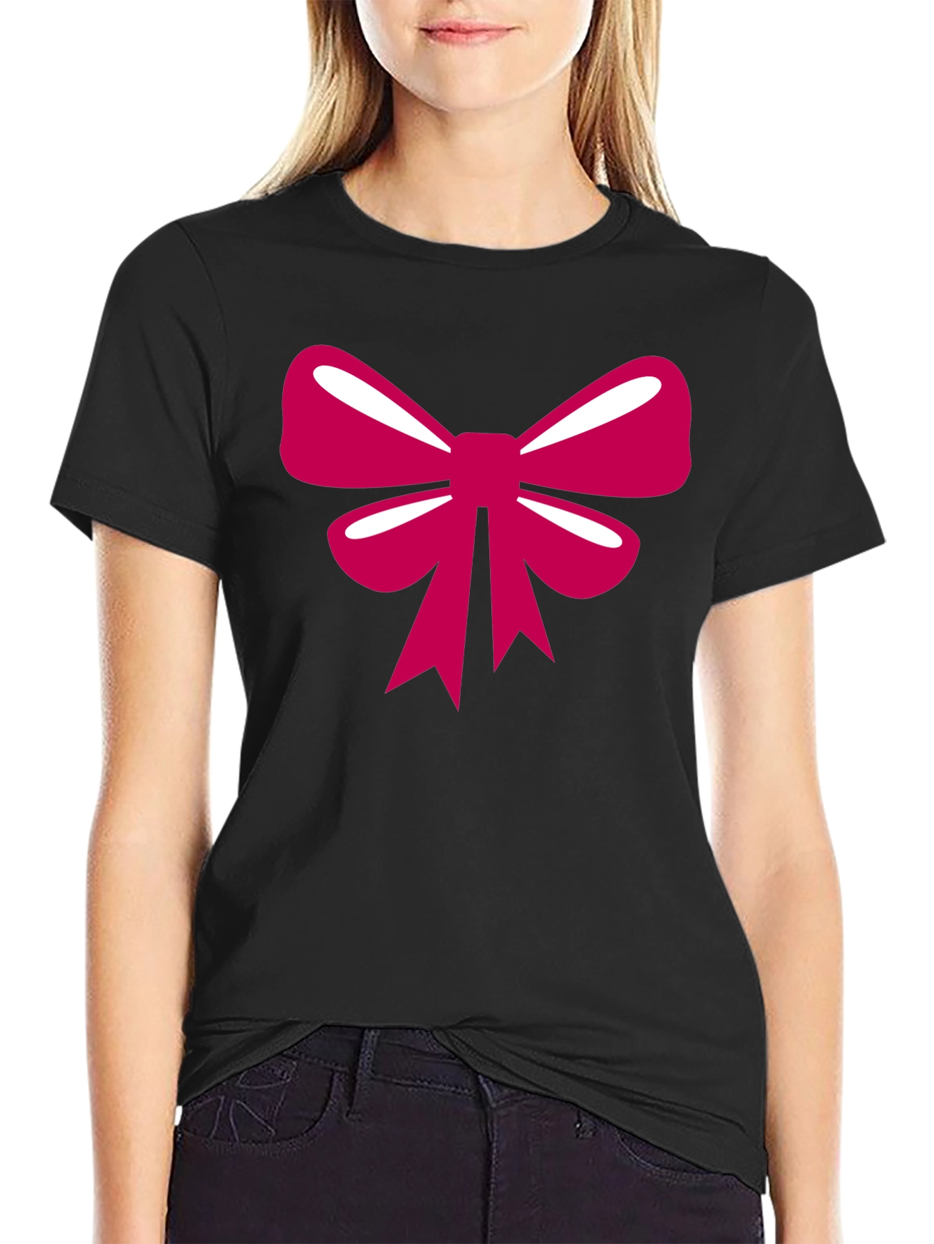 Bow Graphic T-Shirt - Stylish Casual Tee