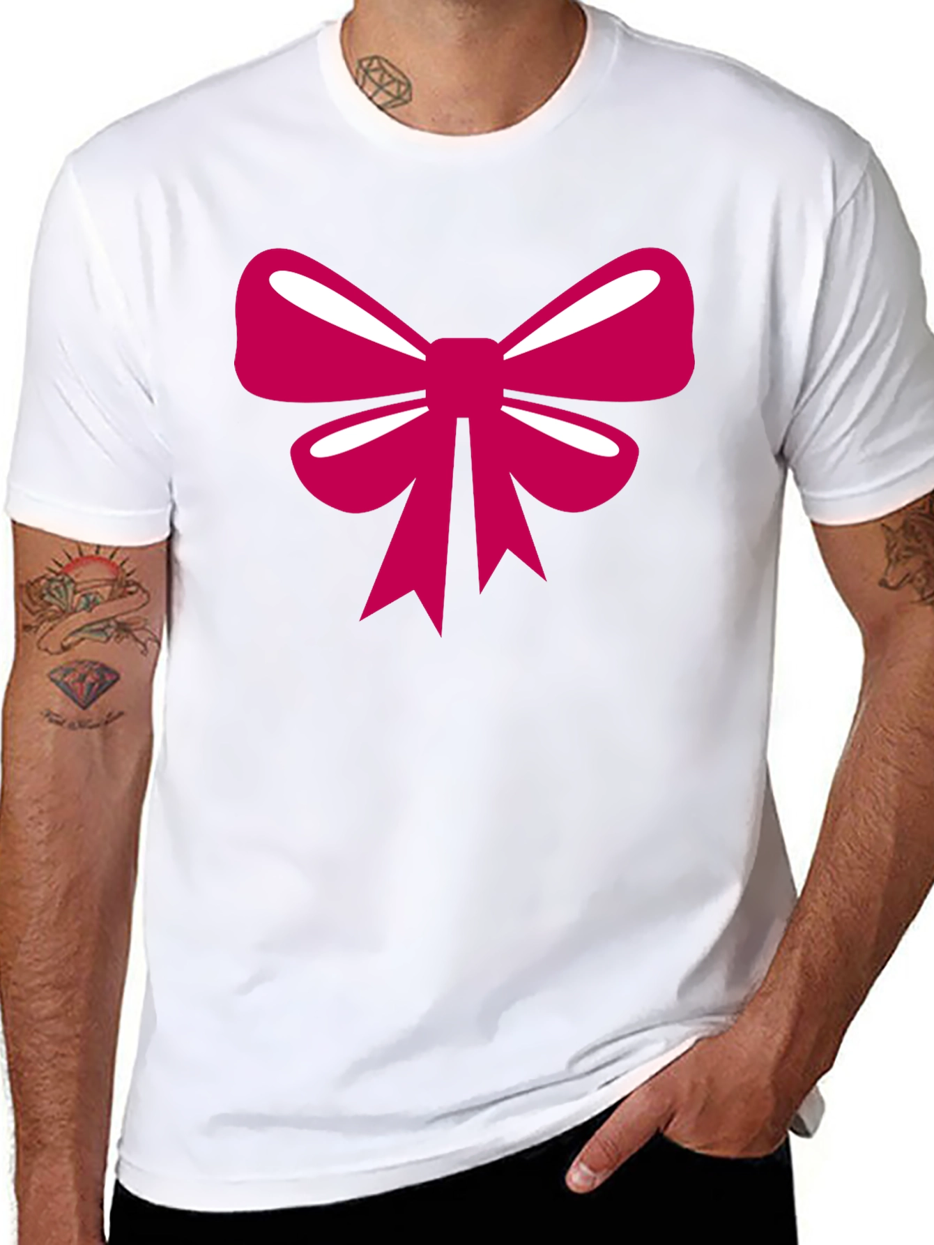 Bow Graphic T-Shirt - Stylish Casual Tee