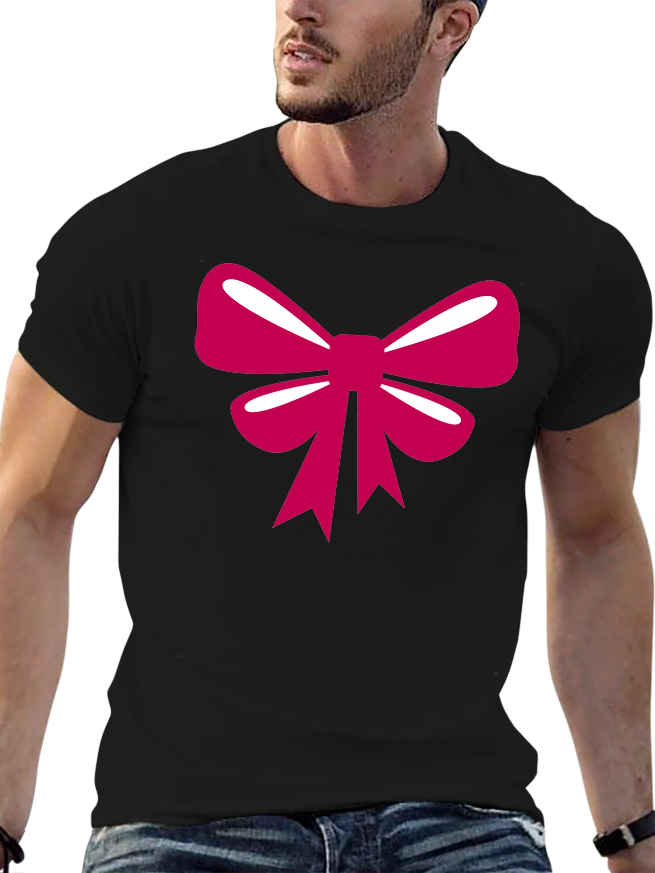 Bow Graphic T-Shirt - Stylish Casual Tee