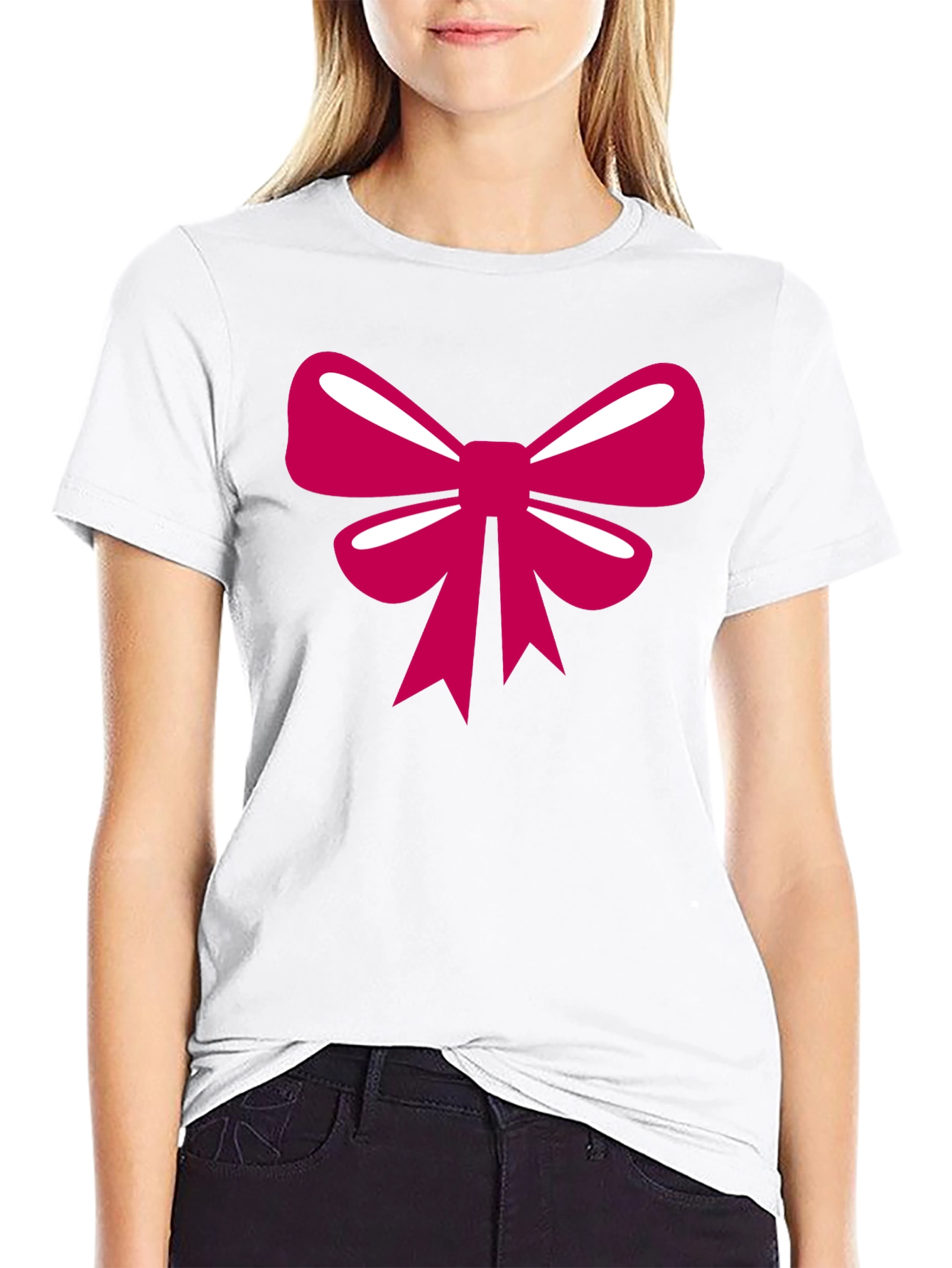 Bow Graphic T-Shirt - Stylish Casual Tee