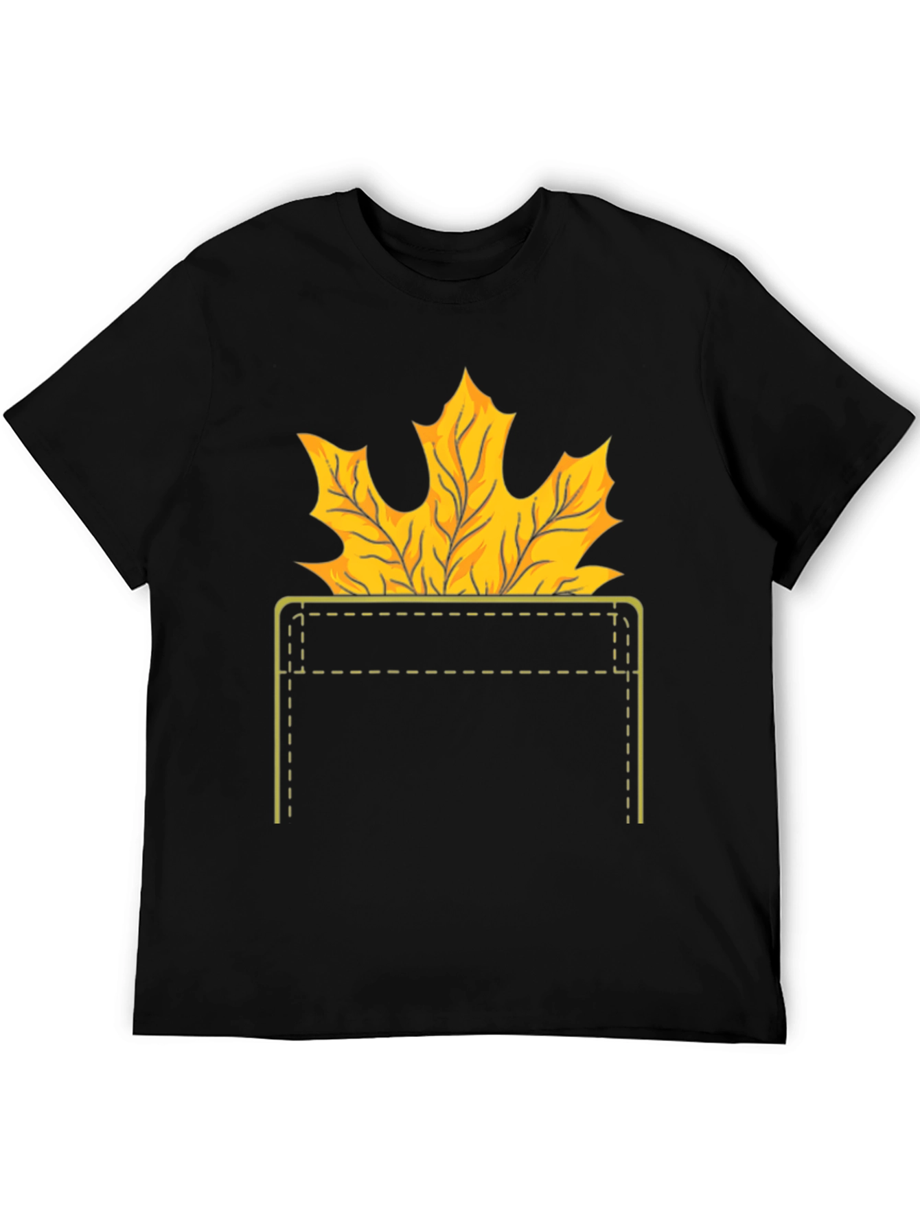 Autumn Leaf Pocket T-Shirt - Fall Graphic Tee