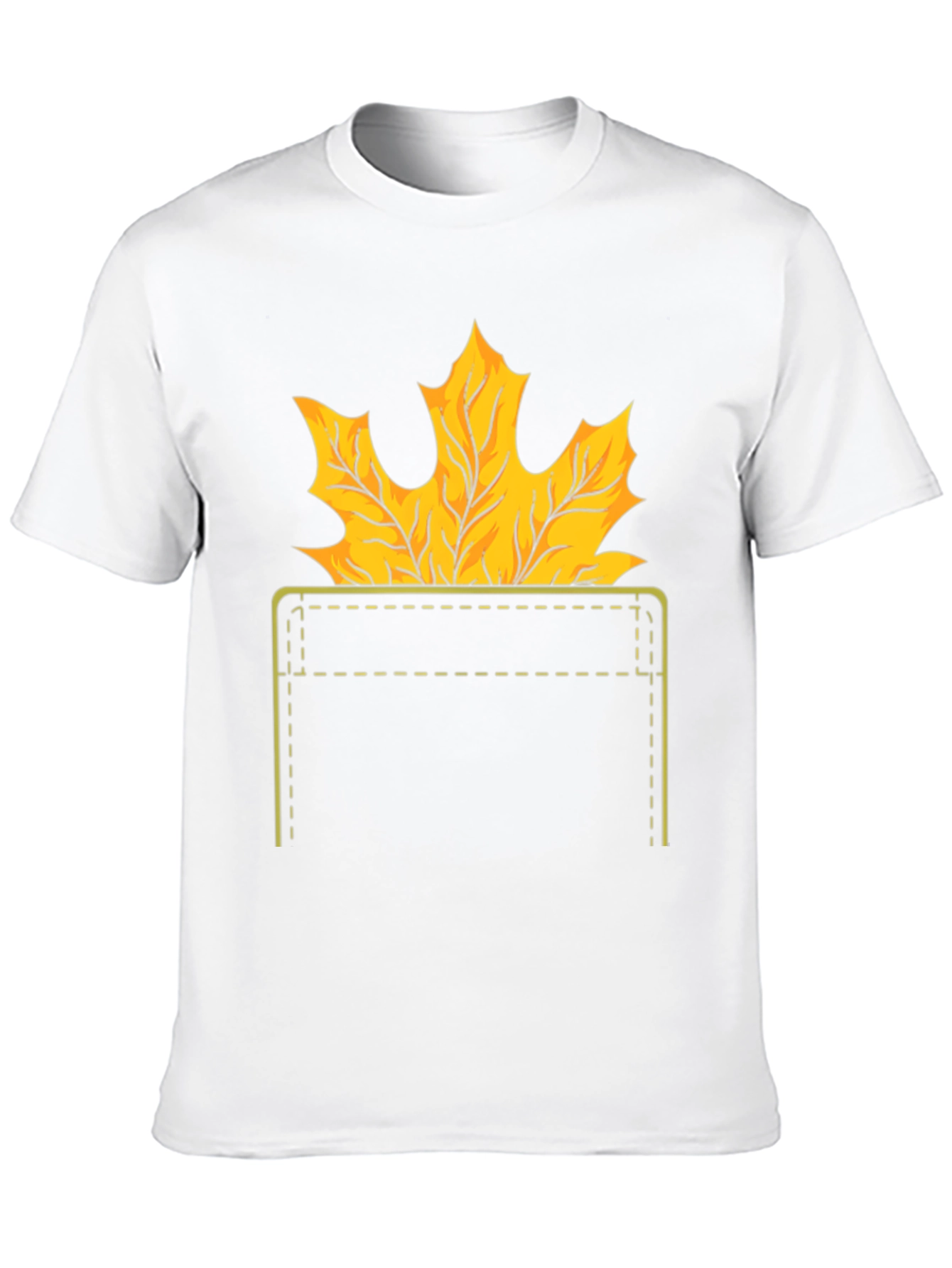 Autumn Leaf Pocket T-Shirt - Fall Graphic Tee