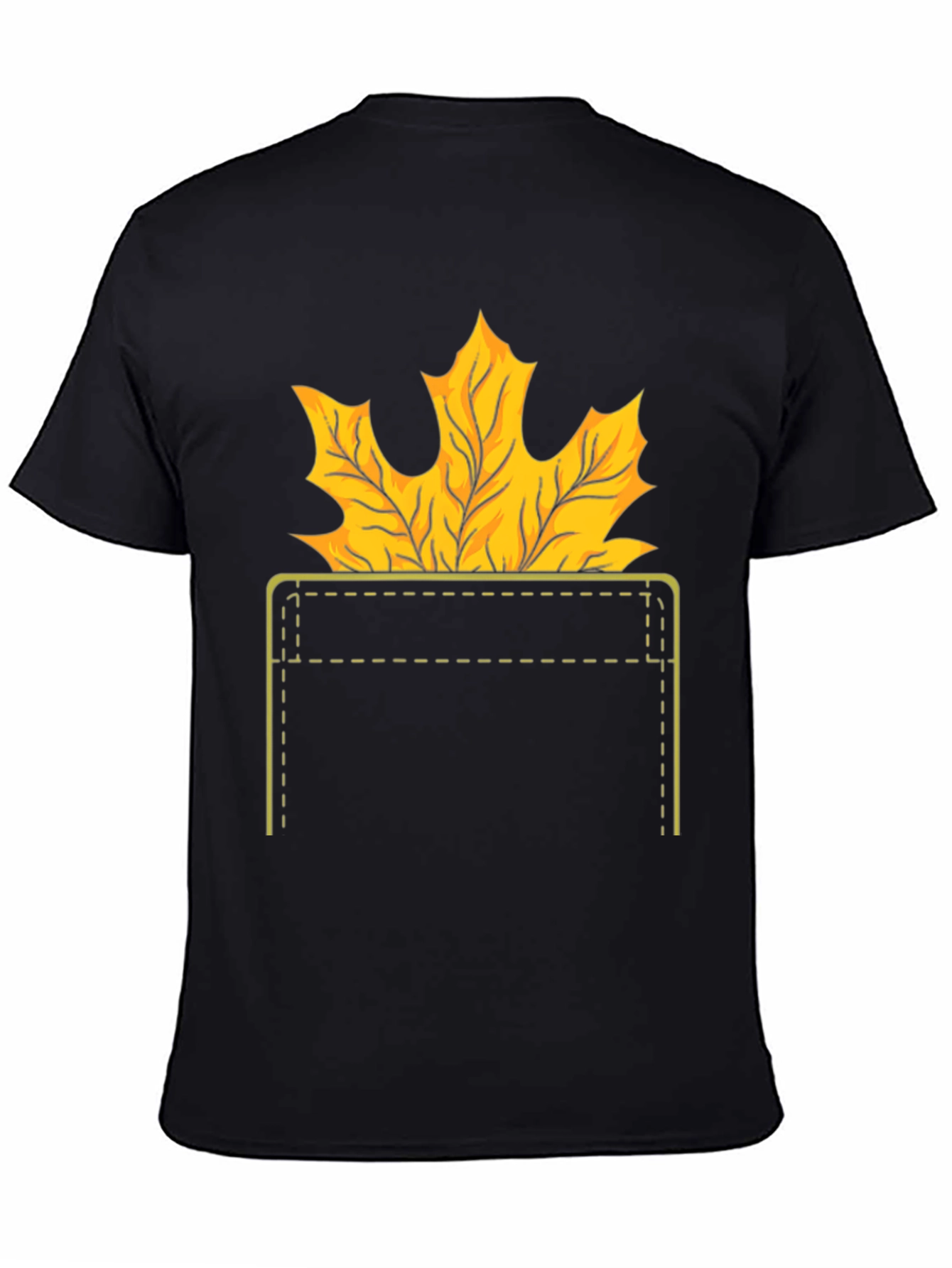 Autumn Leaf Pocket T-Shirt - Fall Graphic Tee