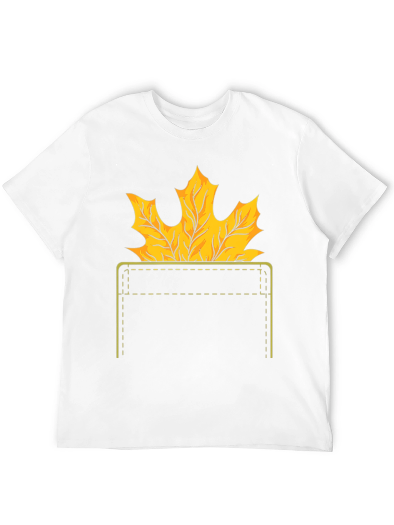 Autumn Leaf Pocket T-Shirt - Fall Graphic Tee