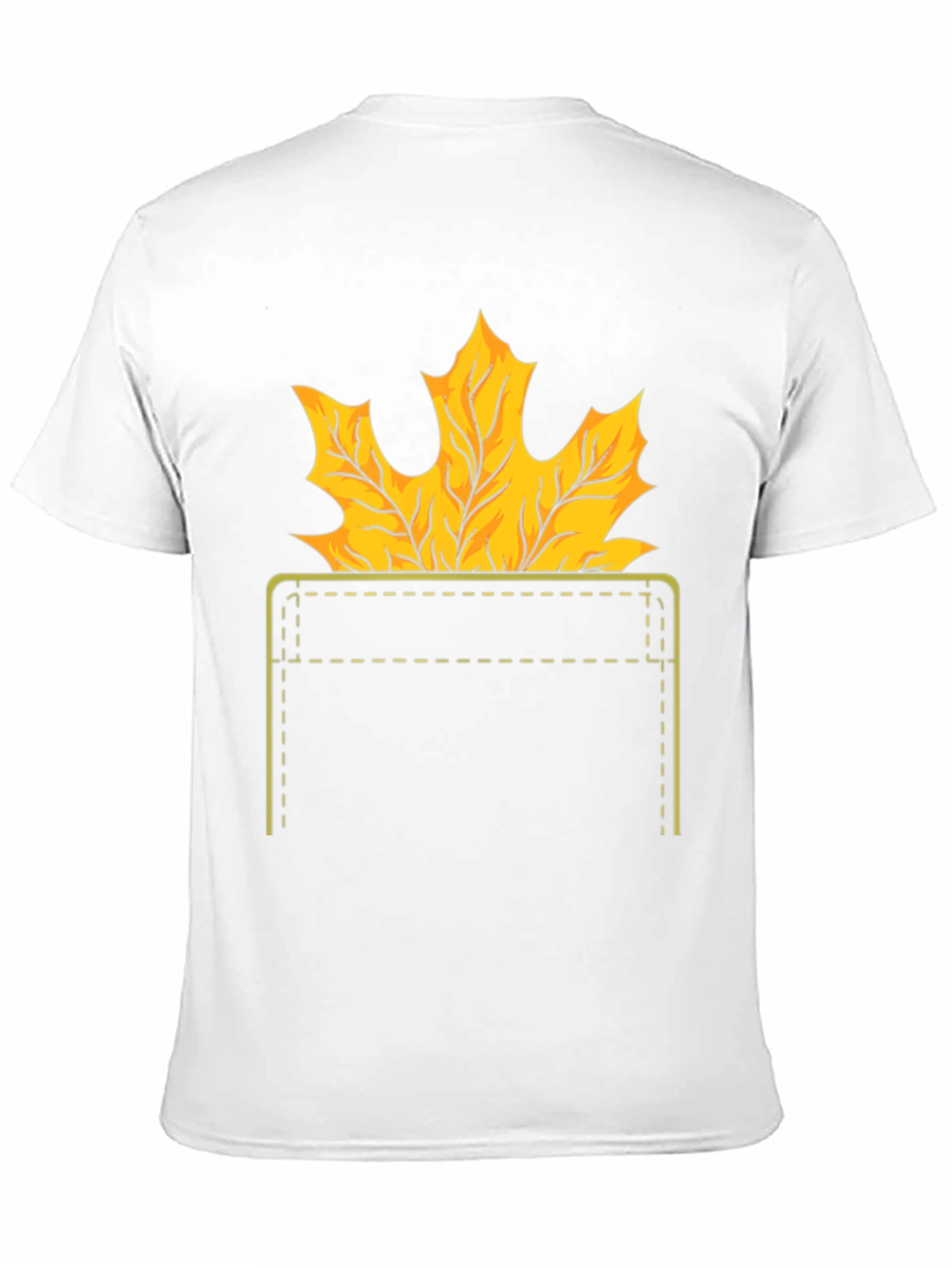 Autumn Leaf Pocket T-Shirt - Fall Graphic Tee
