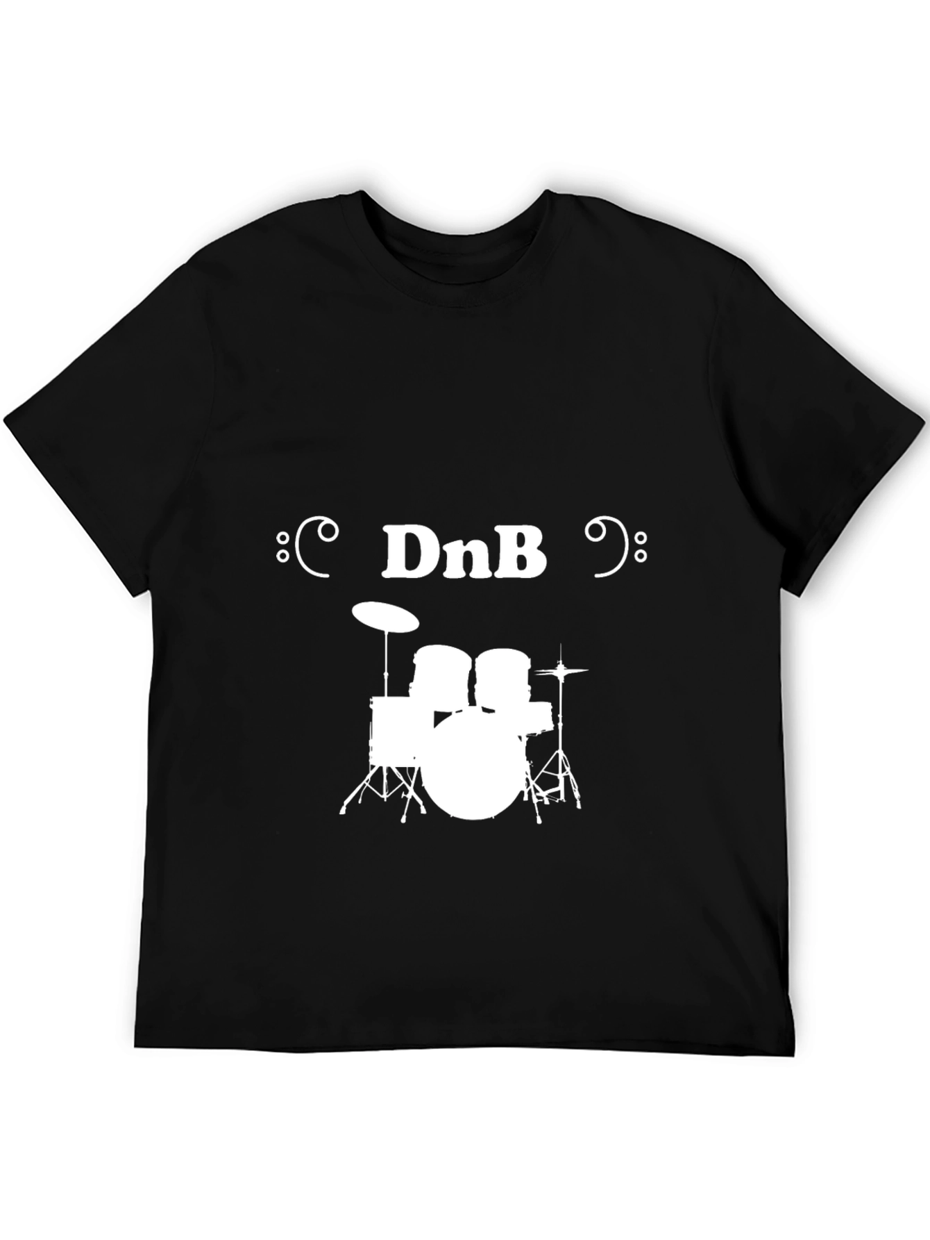 DnB Drum Kit T-Shirt - Black Cotton Tee
