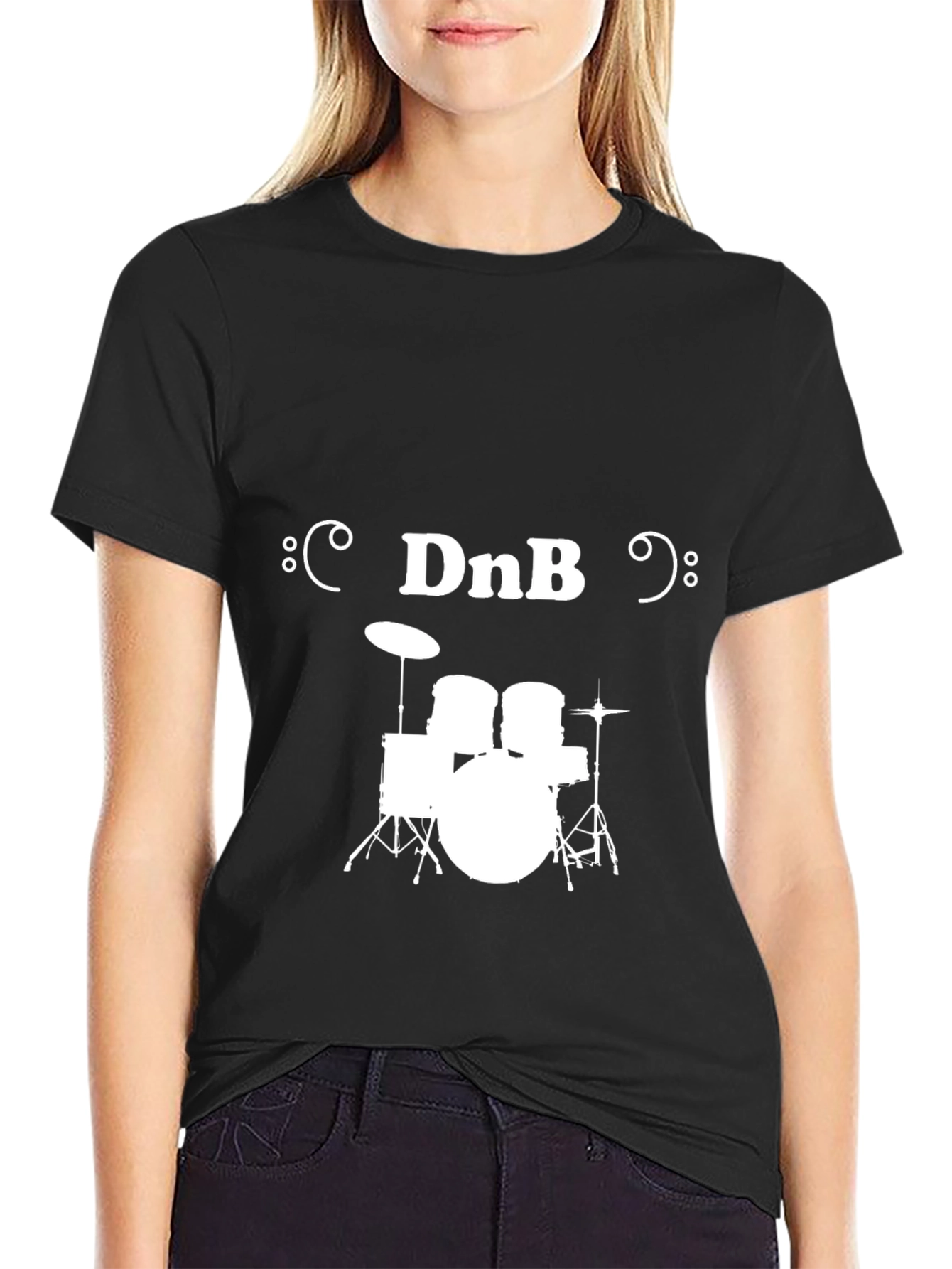 DnB Drum Kit T-Shirt - Black Cotton Tee