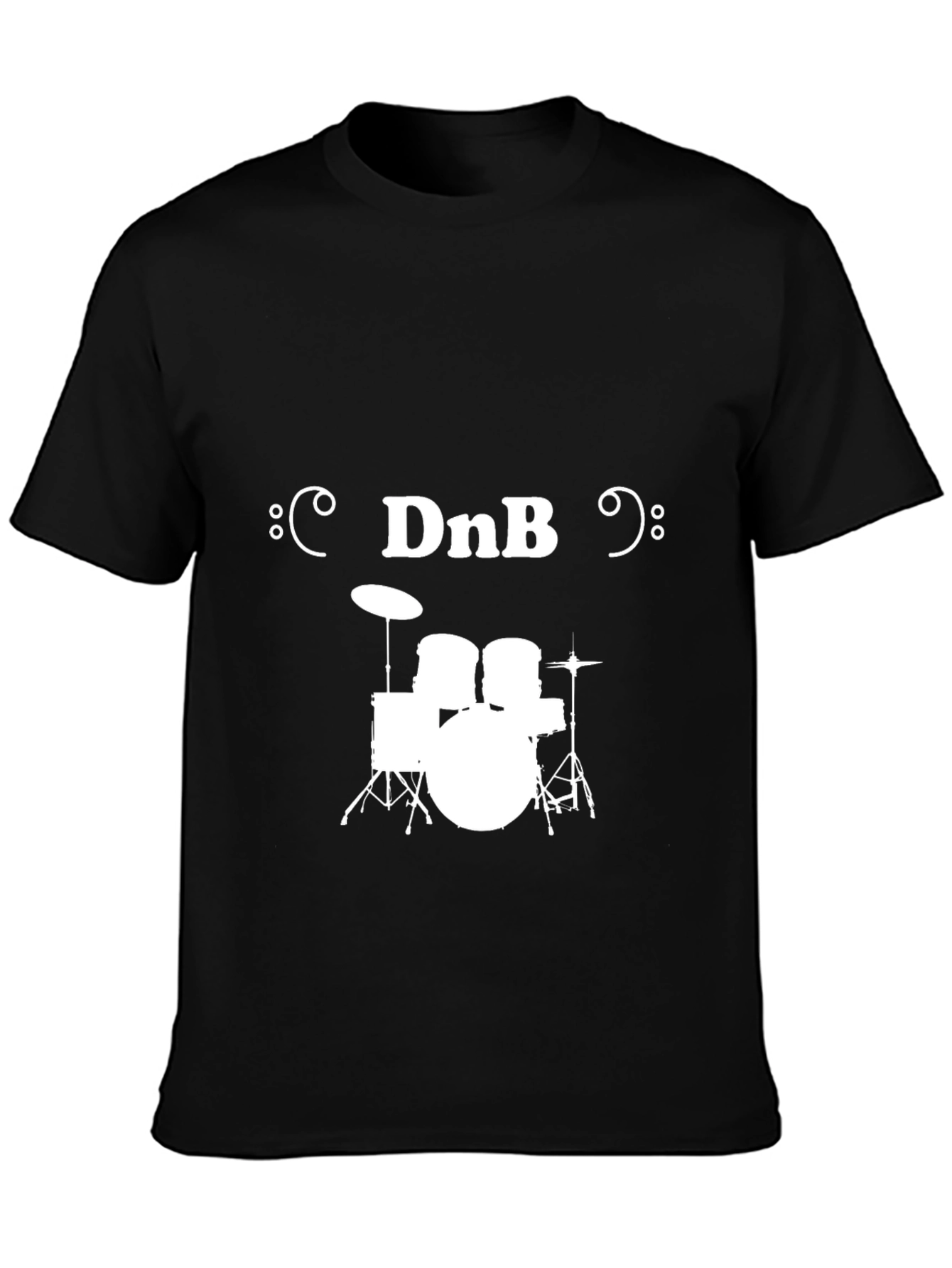 DnB Drum Kit T-Shirt - Black Cotton Tee