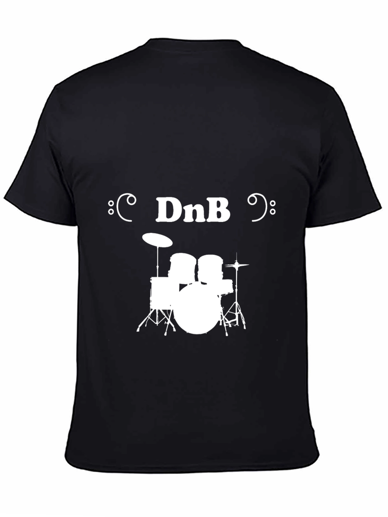 DnB Drum Kit T-Shirt - Black Cotton Tee