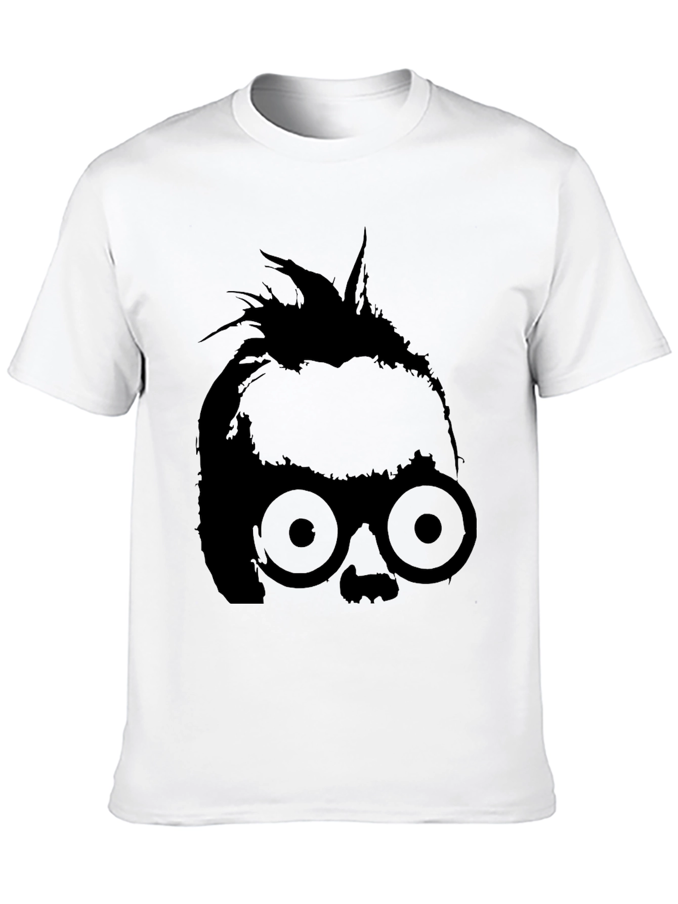 Abstract Silhouette Graphic T-Shirt - Black