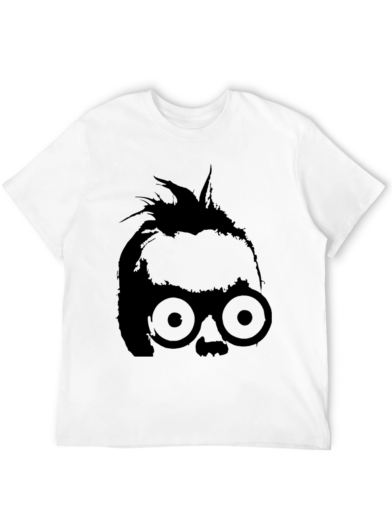 Abstract Silhouette Graphic T-Shirt - Black