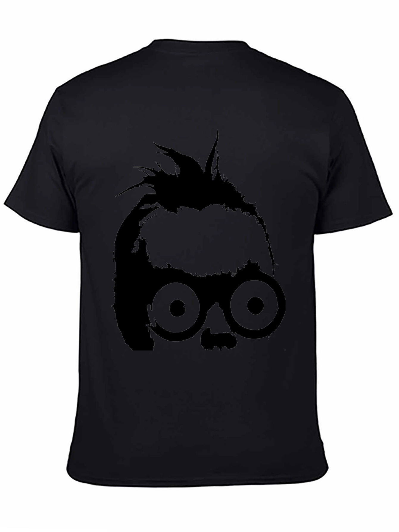 Abstract Silhouette Graphic T-Shirt - Black
