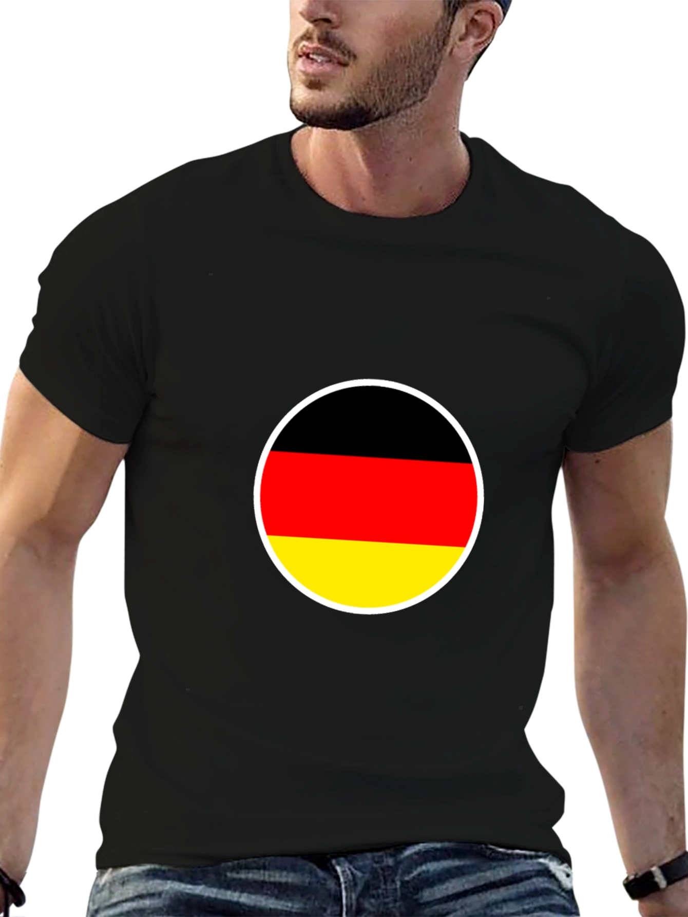 Germany Flag Graphic Black T-Shirt