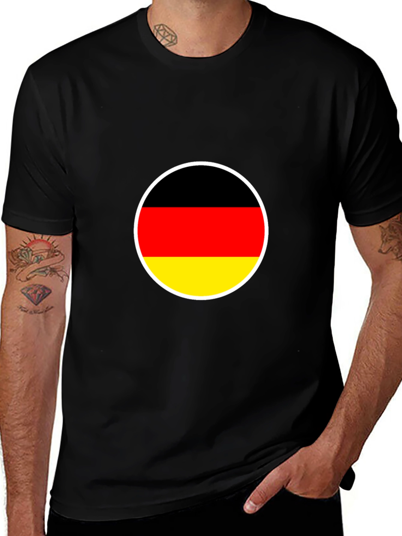 Germany Flag Graphic Black T-Shirt