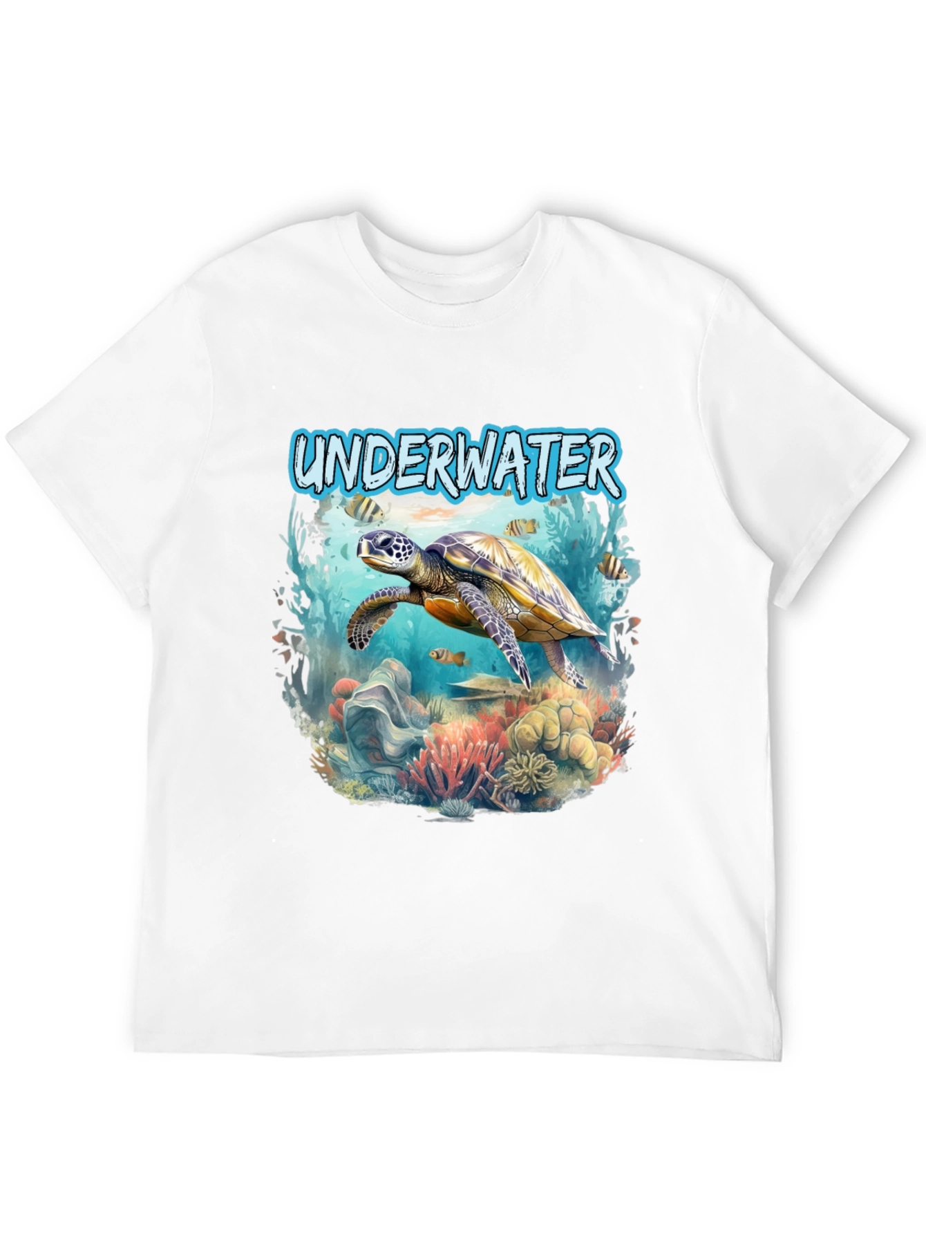 Underwater Sea Turtle Graphic Tee - Dive into Style!