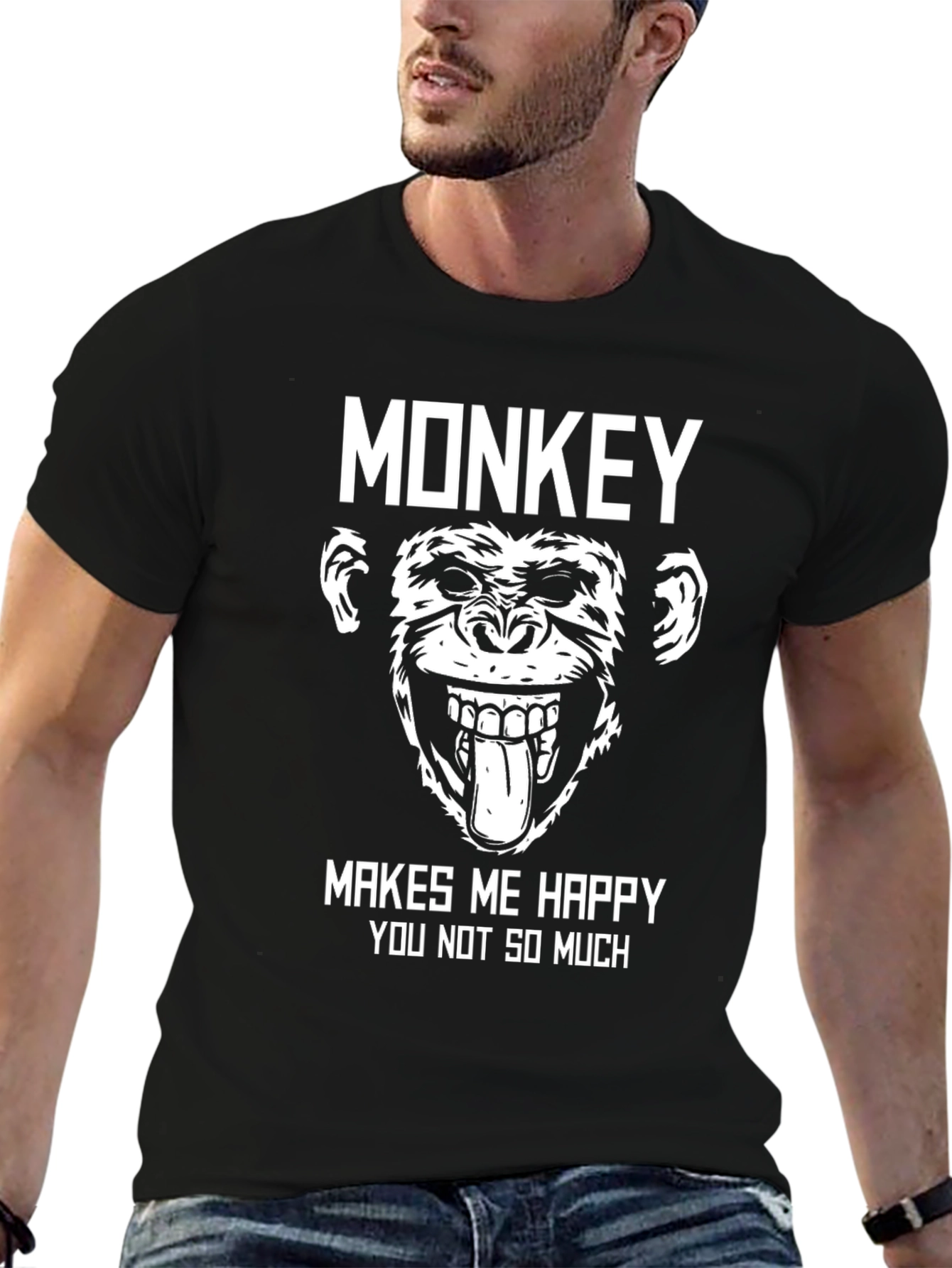 Monkey Makes Me Happy T-Shirt