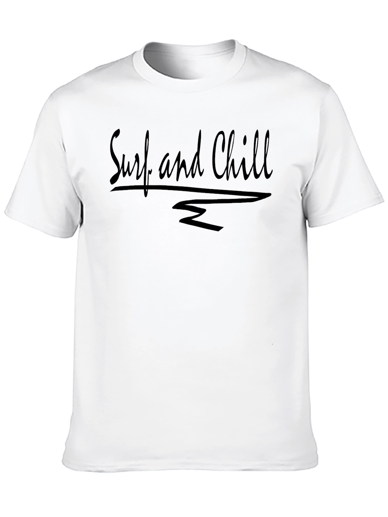 Surf and Chill Black Graphic Tee