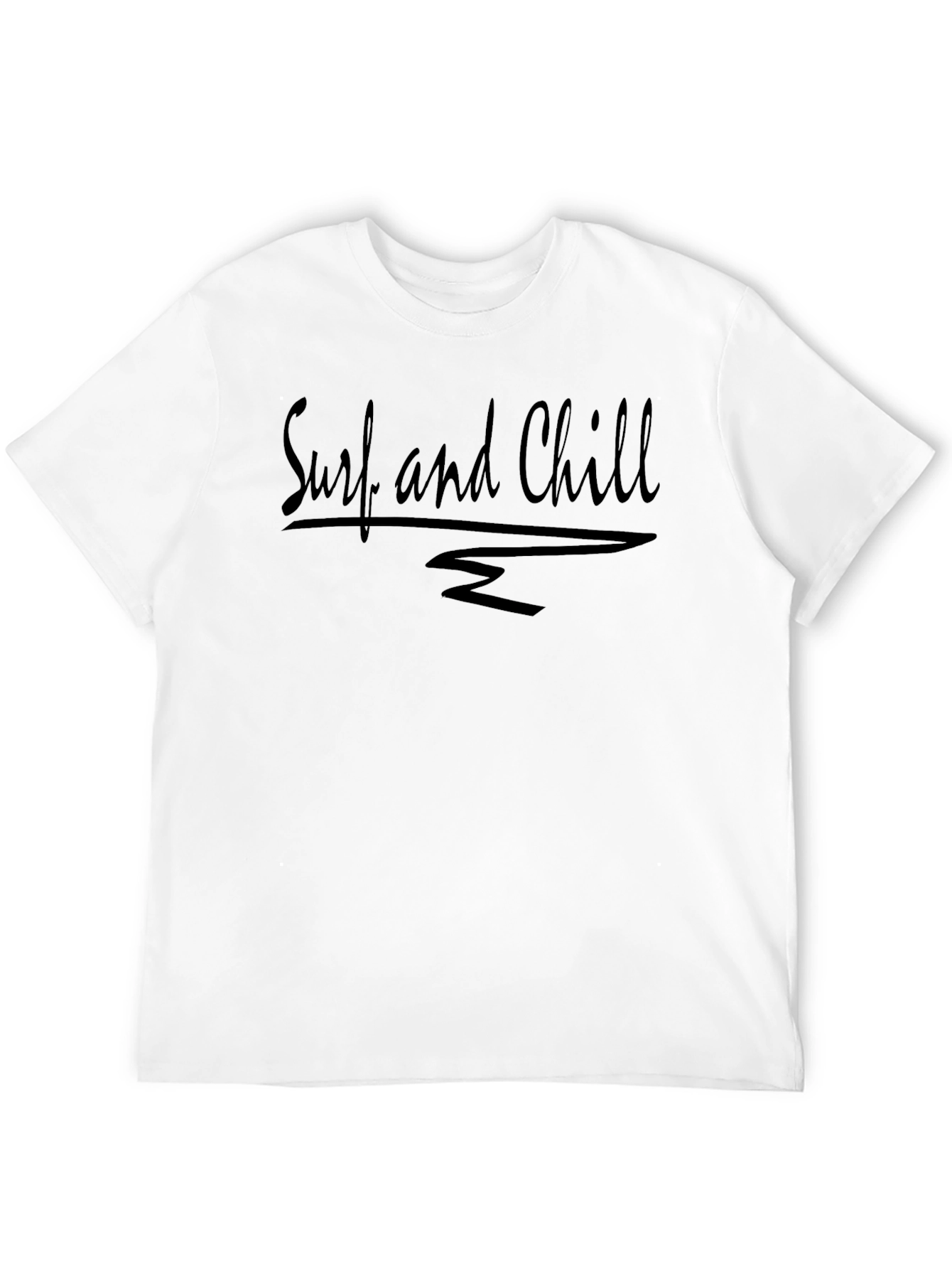 Surf and Chill Black Graphic Tee
