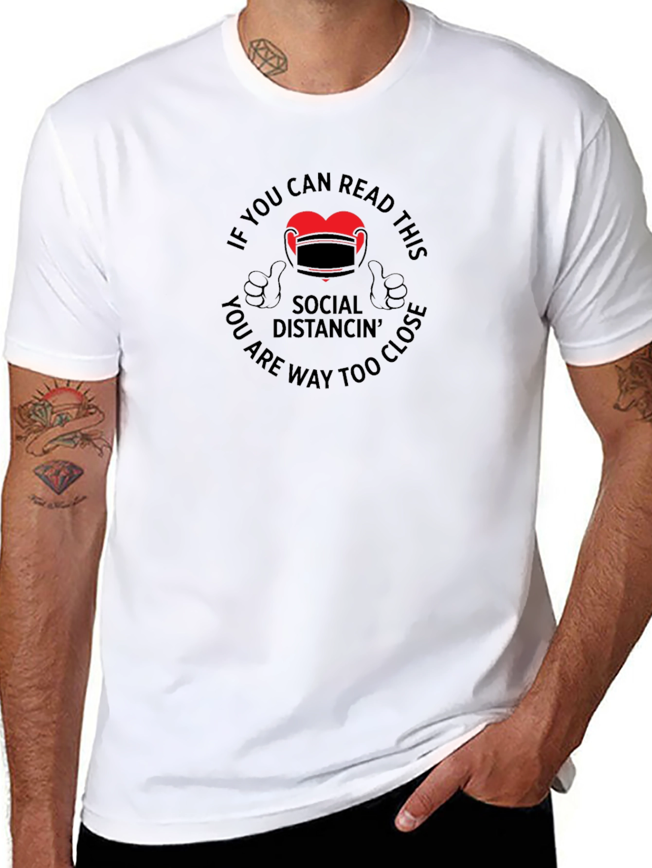 Social Distancing Graphic T-Shirt - Stay Safe!