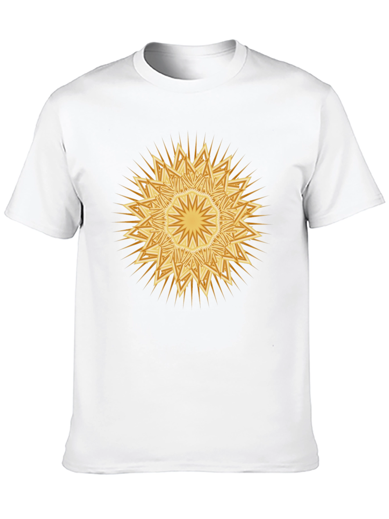 Golden Mandala Graphic Black T-Shirt