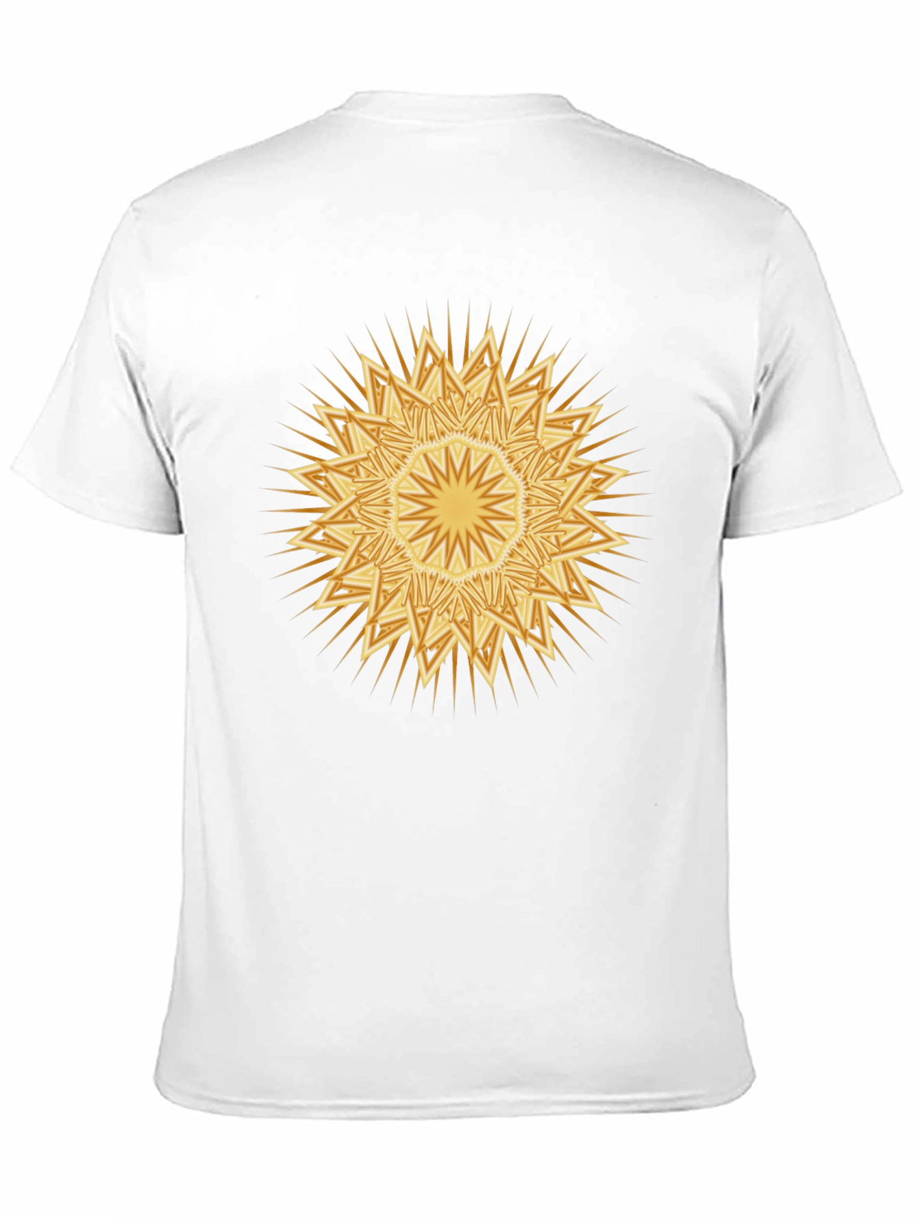 Golden Mandala Graphic Black T-Shirt
