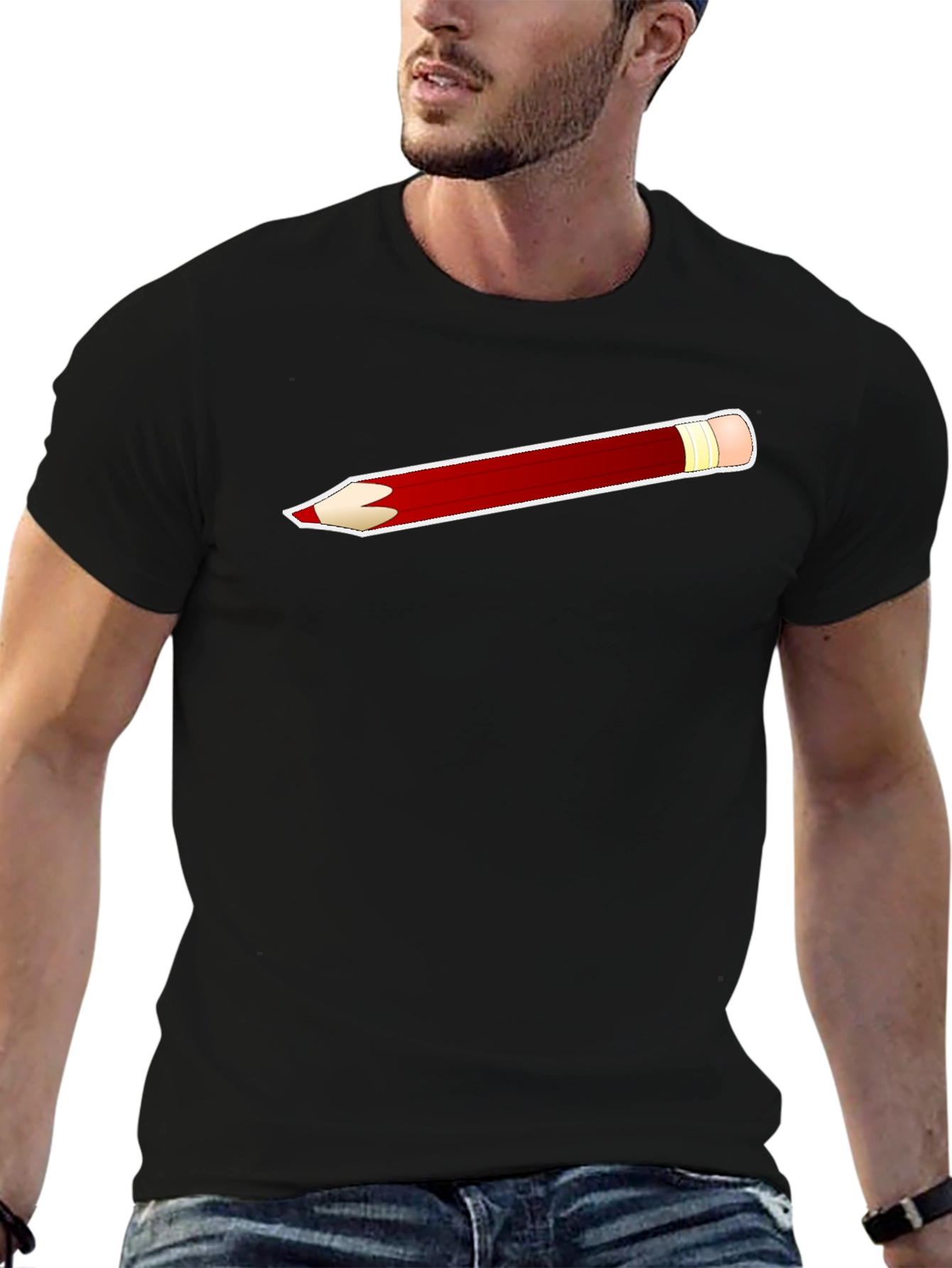 Pencil T-Shirt - Black Graphic Tee