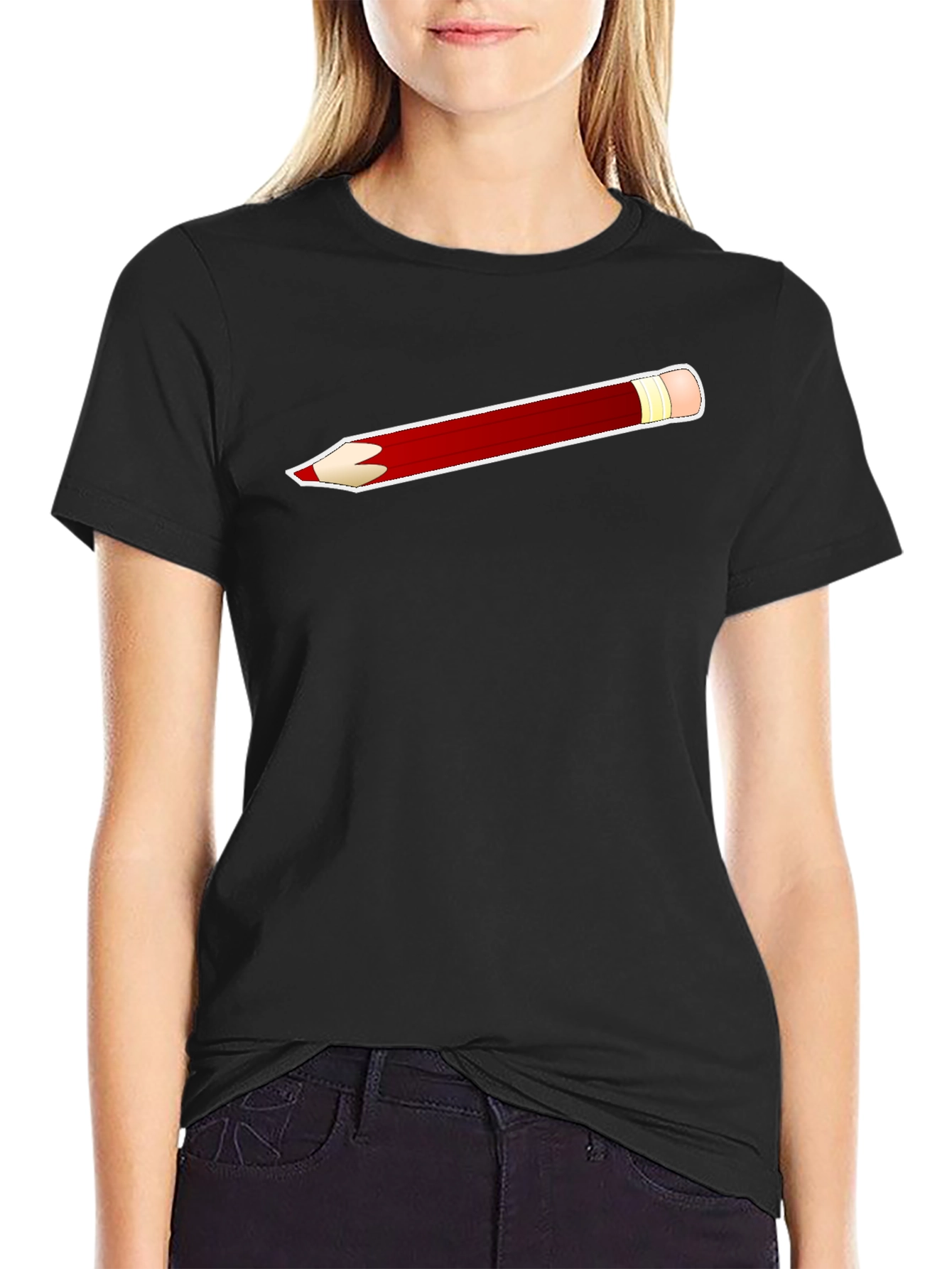 Pencil T-Shirt - Black Graphic Tee