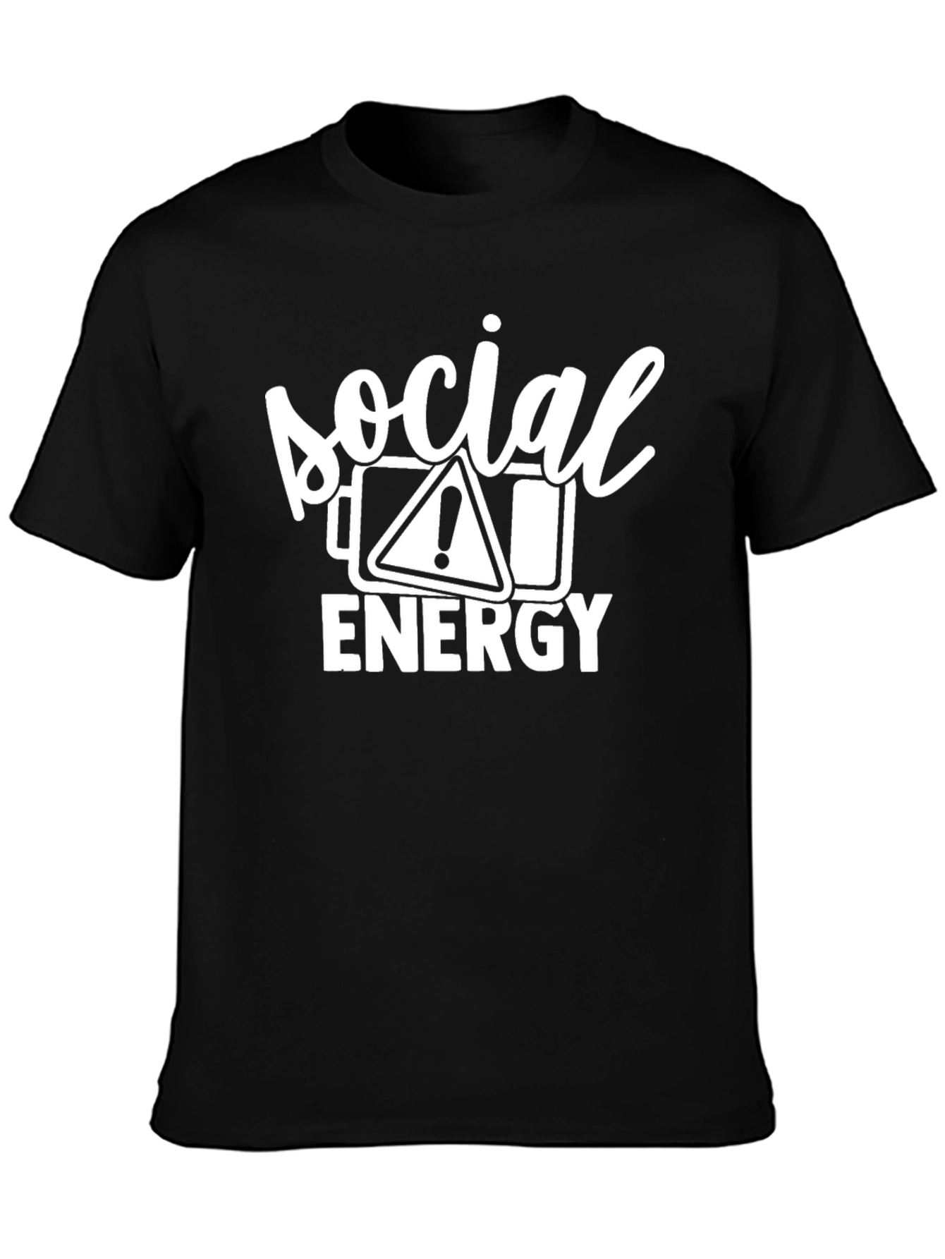 Social Energy Low Battery Graphic T-Shirt - Black