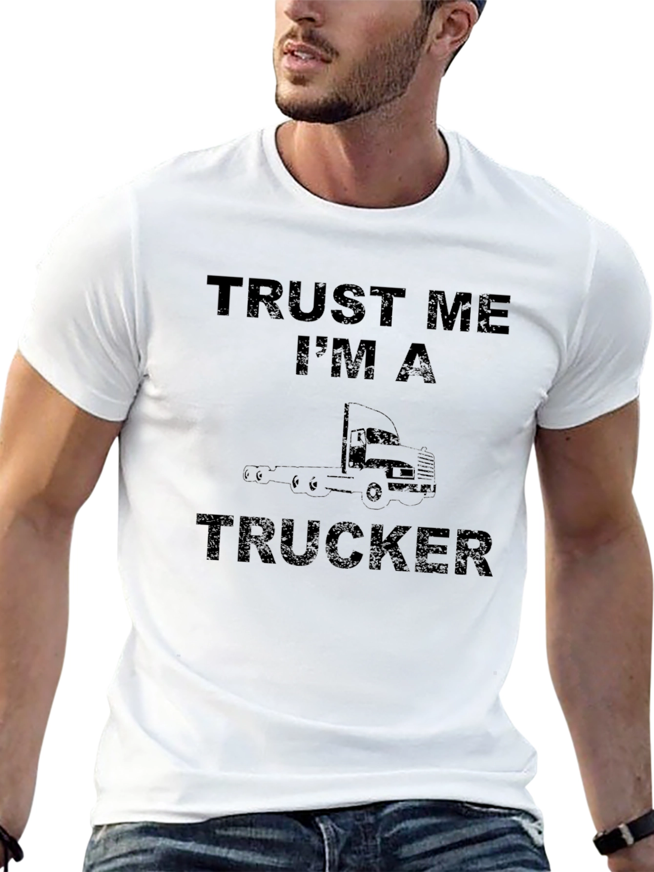Trust Me Im A Trucker Black T-Shirt