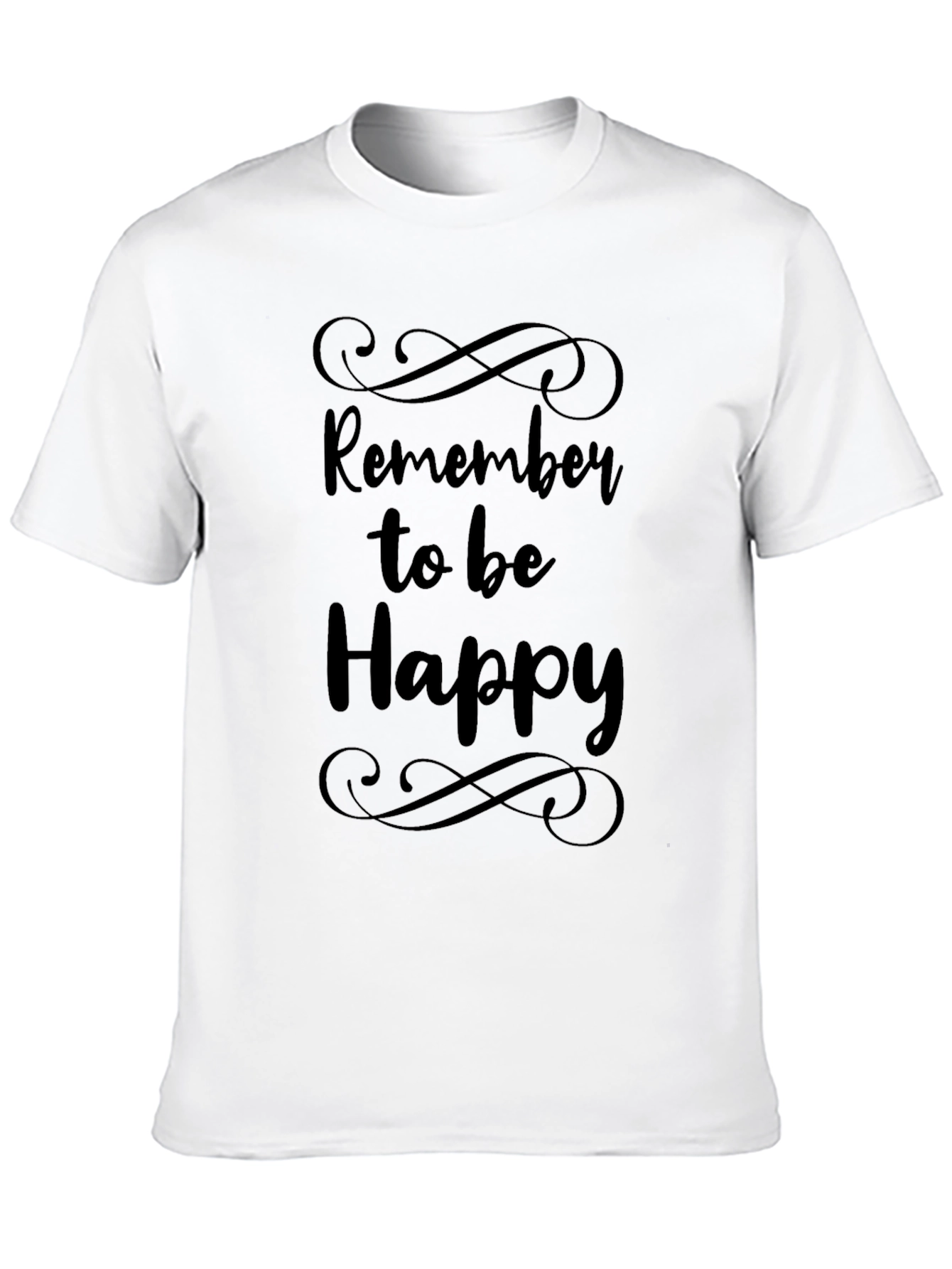 Remember to be Happy Black Graphic Tee